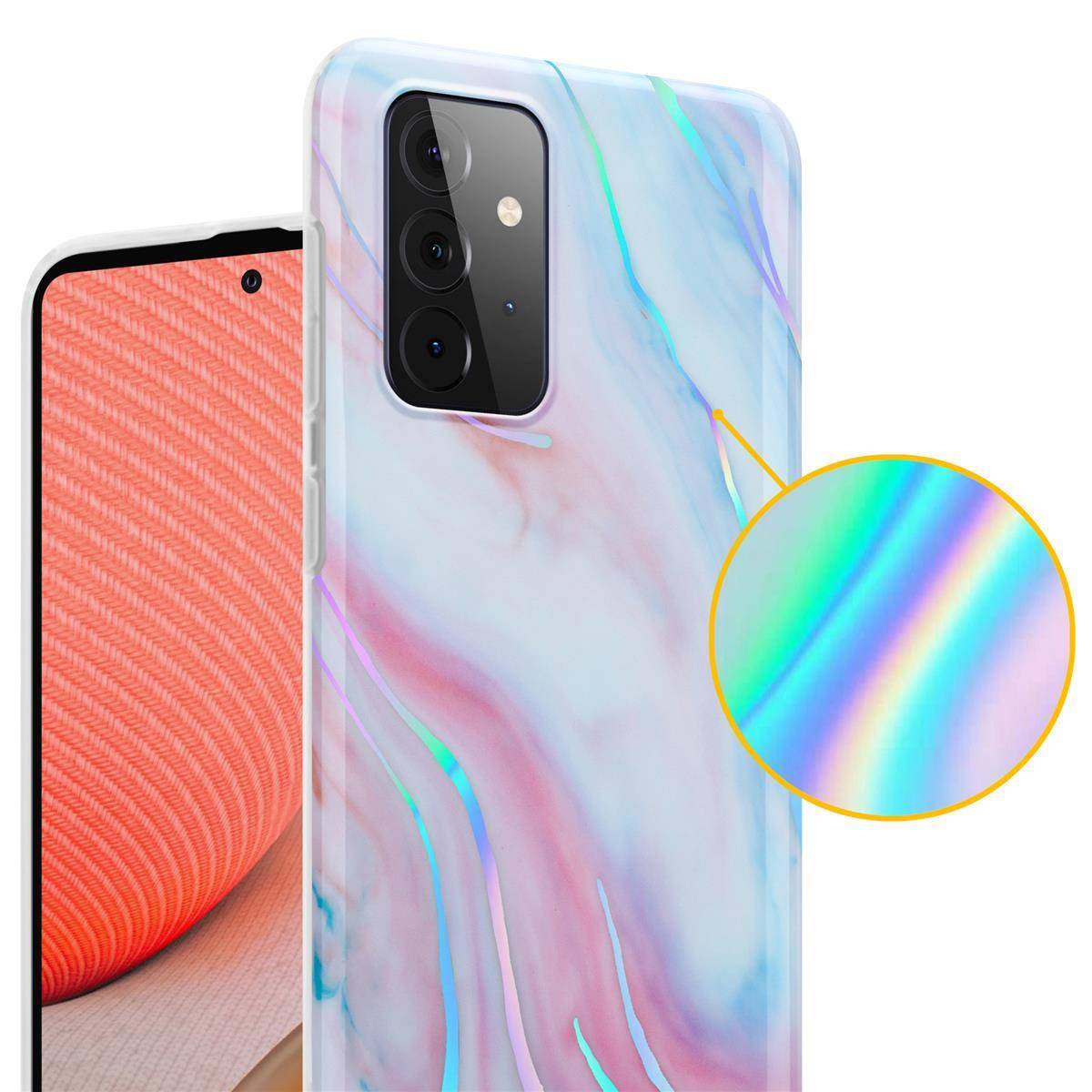 Cadorabo Schutzhülle für Samsung Galaxy A72 4G / 5G Hülle in Weiß TPU Handyhülle Etui Case Cover