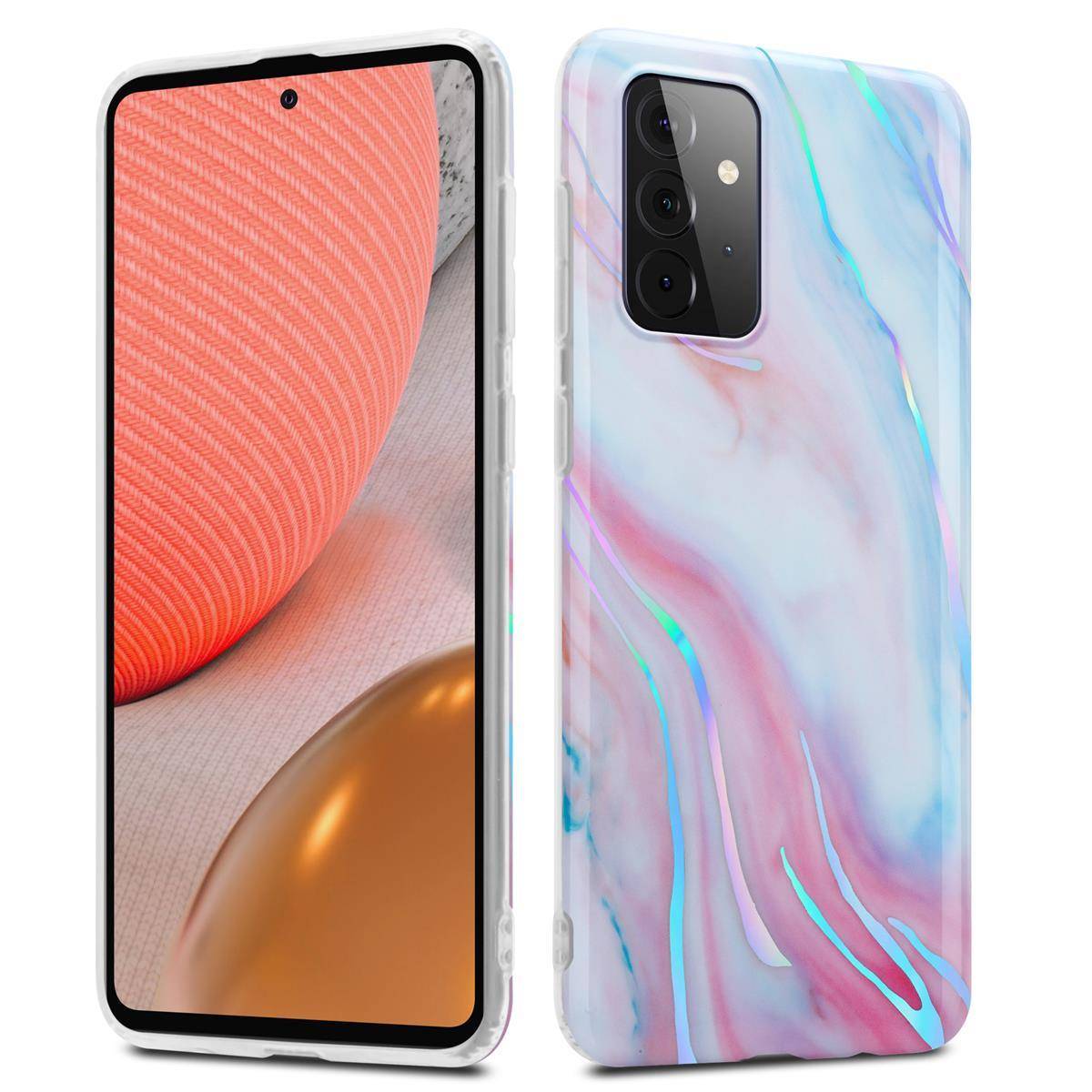 Cadorabo Schutzhülle für Samsung Galaxy A72 4G / 5G Hülle in Weiß TPU Handyhülle Etui Case Cover