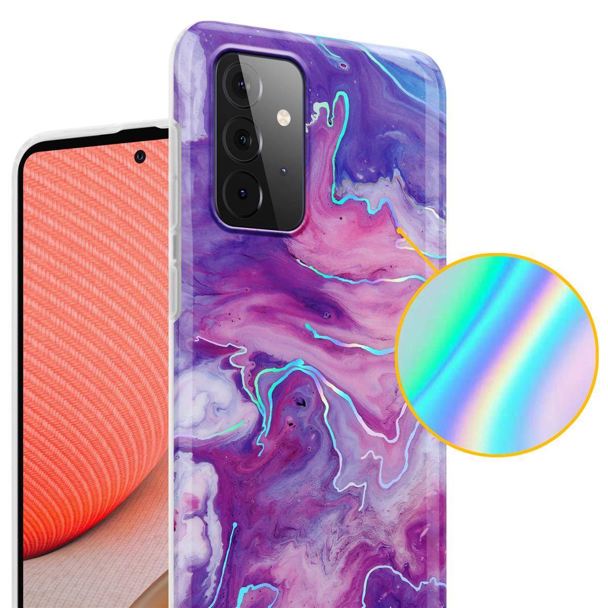 Cadorabo Schutzhülle für Samsung Galaxy A72 4G / 5G Hülle in Lila TPU Handyhülle Etui Case Cover