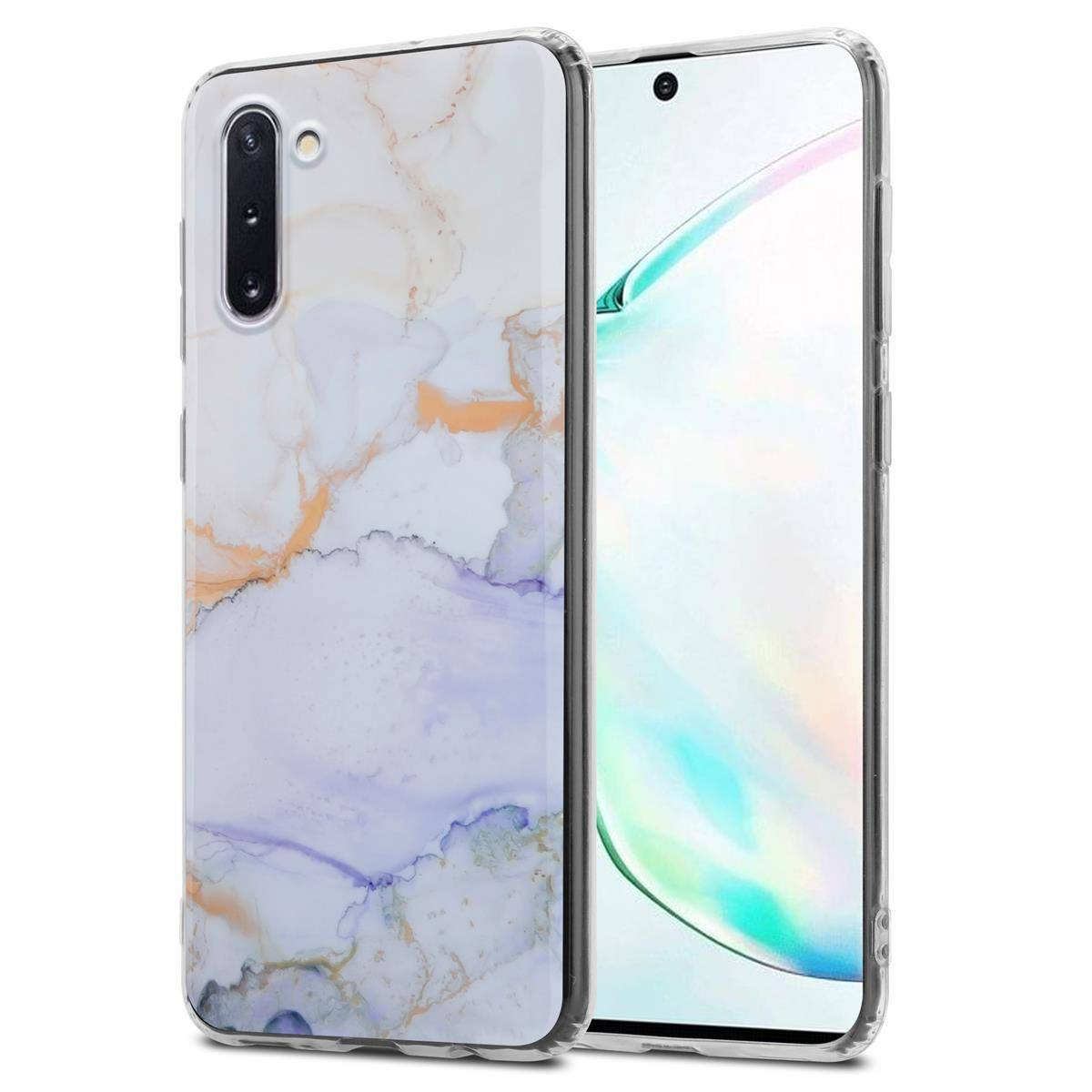 Cadorabo Schutzhülle für Samsung Galaxy NOTE 10 Hülle in Weiß TPU Handyhülle Etui Case Cover