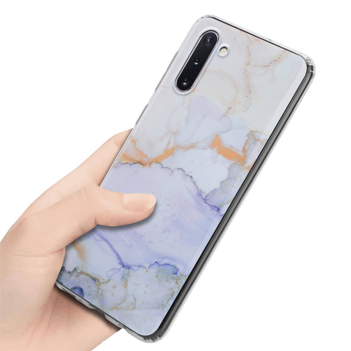 Cadorabo Schutzhülle für Samsung Galaxy NOTE 10 Hülle in Weiß TPU Handyhülle Etui Case Cover