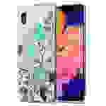 Cadorabo Hülle für Samsung Galaxy A10 / M10 Schutz Hülle mit Weiß TPU Etui Blumen Flower Cover Case