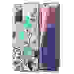 Cadorabo Hülle für Samsung Galaxy NOTE 20 Schutz Hülle mit Weiß TPU Etui Blumen Flower Cover Case