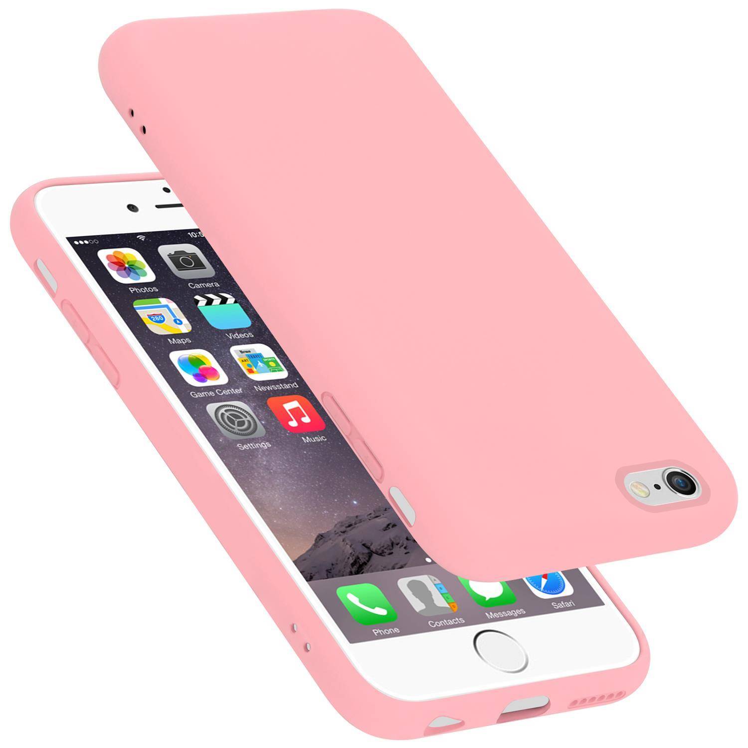 Cadorabo Schutzhülle für Apple iPhone 6 PLUS / 6S PLUS Hülle in Rosa Handyhülle Case Cover TPU Etui