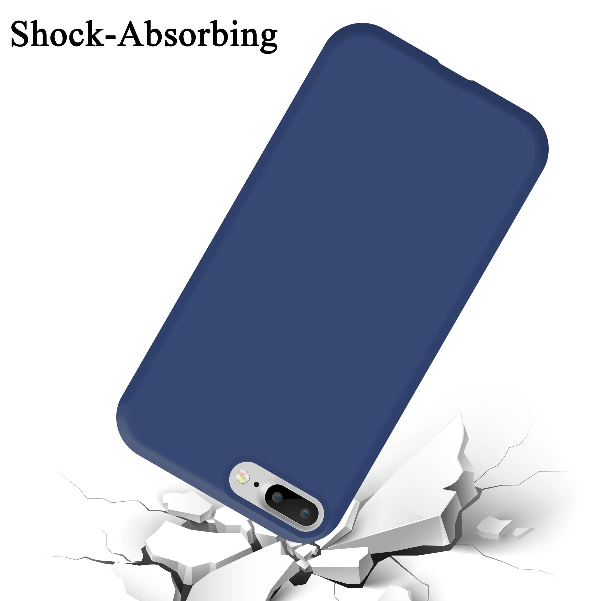 Cadorabo Schutzhülle für Apple iPhone 7 PLUS / 7S PLUS / 8 PLUS Hülle in Blau Handyhülle Case Cover TPU Etui