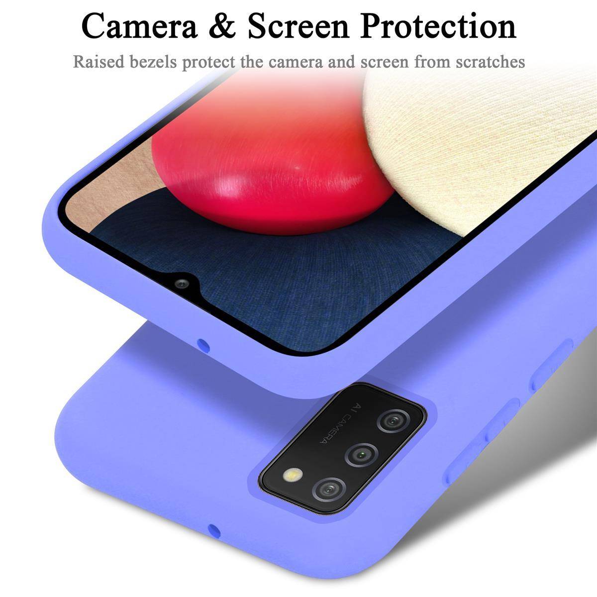 Cadorabo Schutzhülle für Samsung Galaxy A02s Hülle in Lila Handyhülle Case Cover TPU Etui