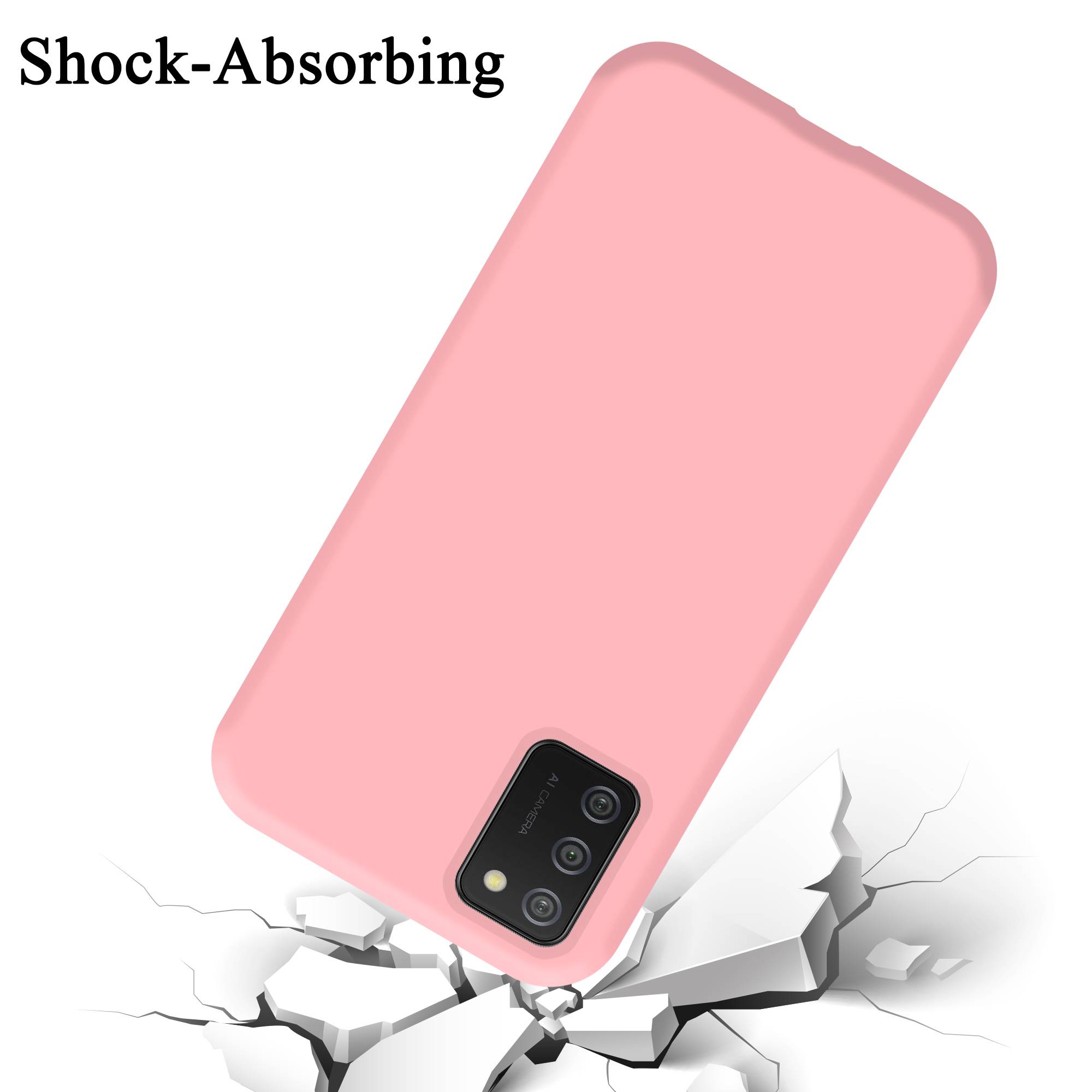 Cadorabo Schutzhülle für Samsung Galaxy A02s Hülle in Rosa Handyhülle Case Cover TPU Etui