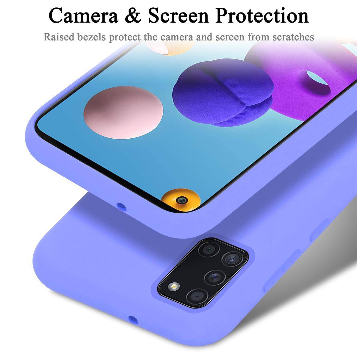 Cadorabo Schutzhülle für Samsung Galaxy A21s Hülle in Lila Handyhülle Case Cover TPU Etui
