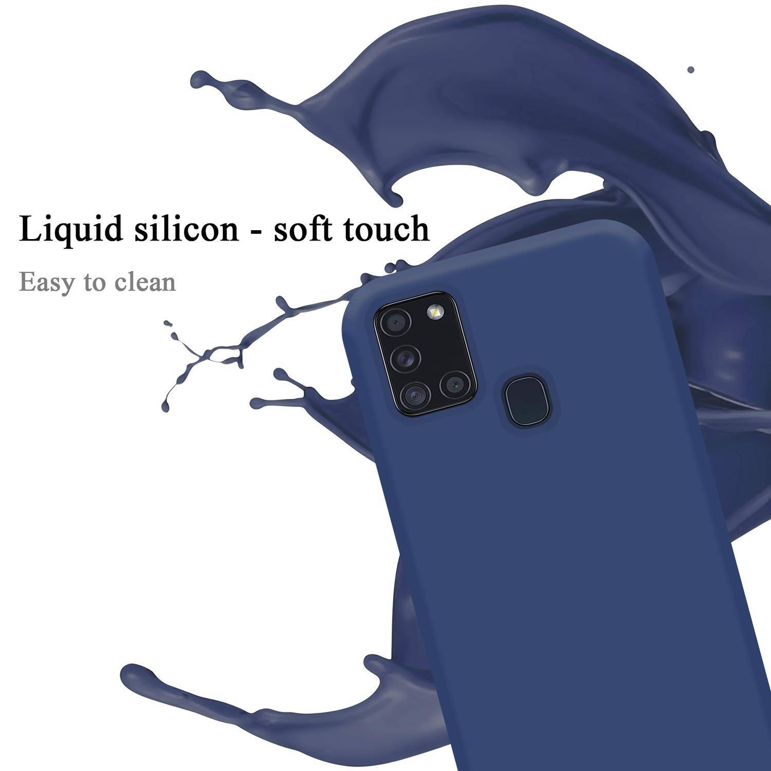 Cadorabo Schutzhülle für Samsung Galaxy A21s Hülle in Blau Handyhülle Case Cover TPU Etui