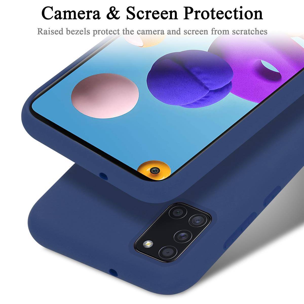Cadorabo Schutzhülle für Samsung Galaxy A21s Hülle in Blau Handyhülle Case Cover TPU Etui