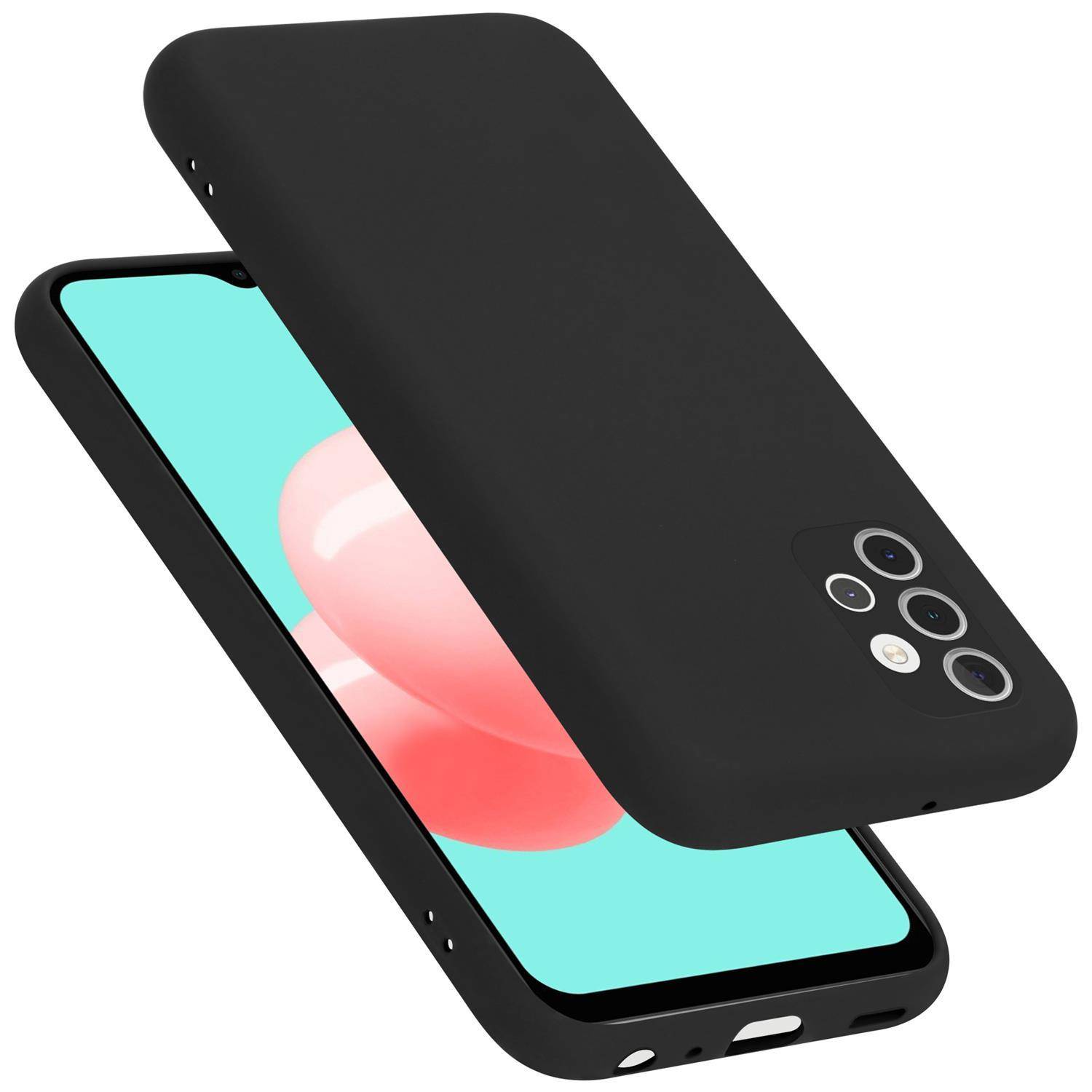 Cadorabo Schutzhülle für Samsung Galaxy A32 4G Hülle in Schwarz Handyhülle Case Cover TPU Etui