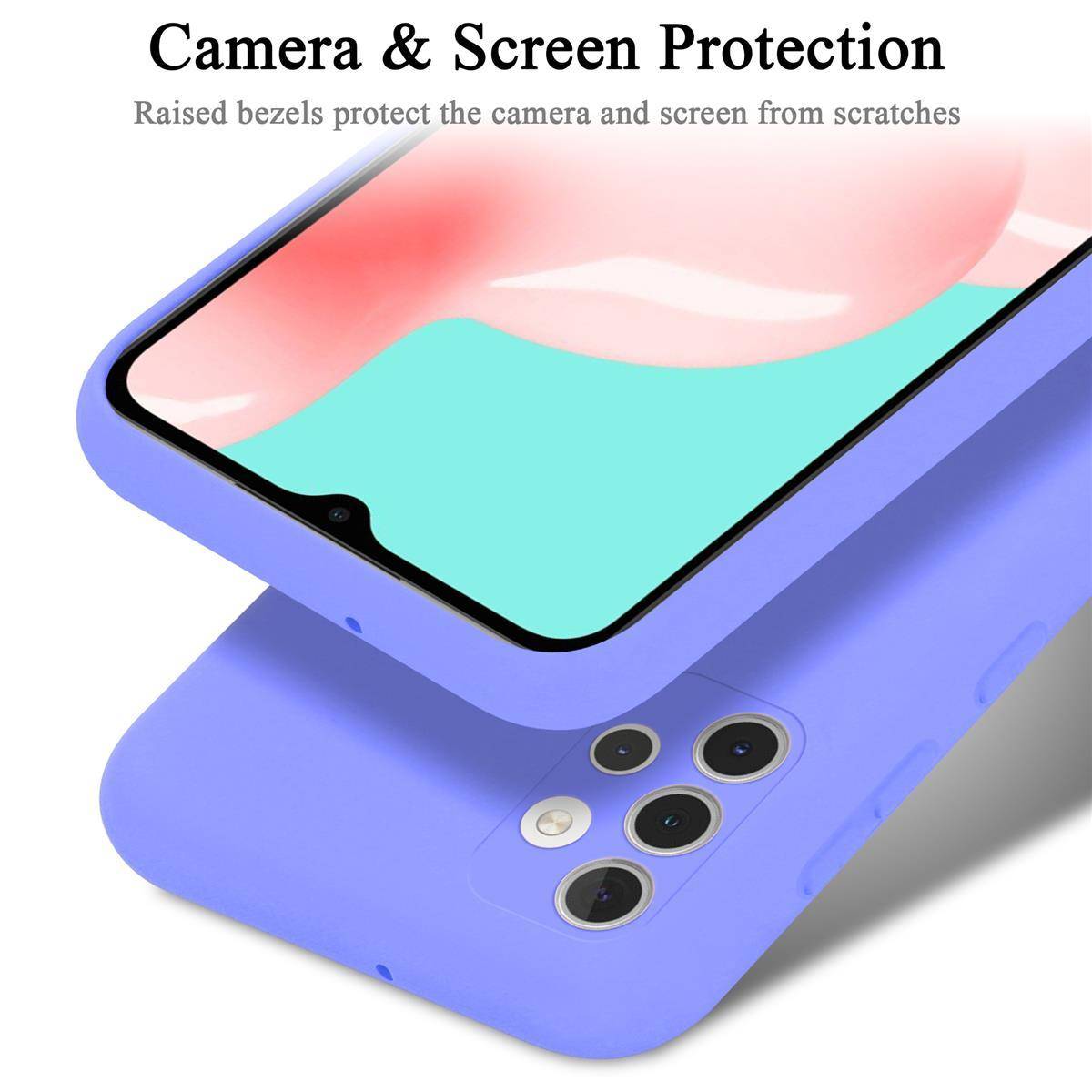 Cadorabo Schutzhülle für Samsung Galaxy A32 4G Hülle in Lila Handyhülle Case Cover TPU Etui
