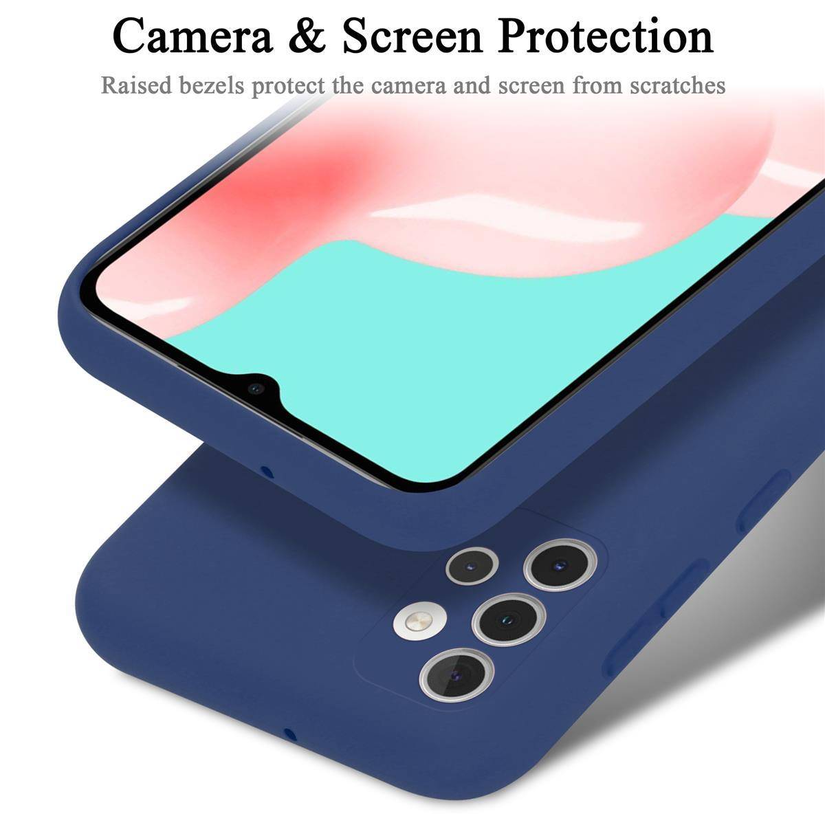 Cadorabo Schutzhülle für Samsung Galaxy A32 4G Hülle in Blau Handyhülle Case Cover TPU Etui