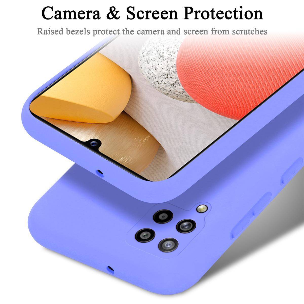 Cadorabo Schutzhülle für Samsung Galaxy A42 4G Hülle in Lila Handyhülle Case Cover TPU Etui