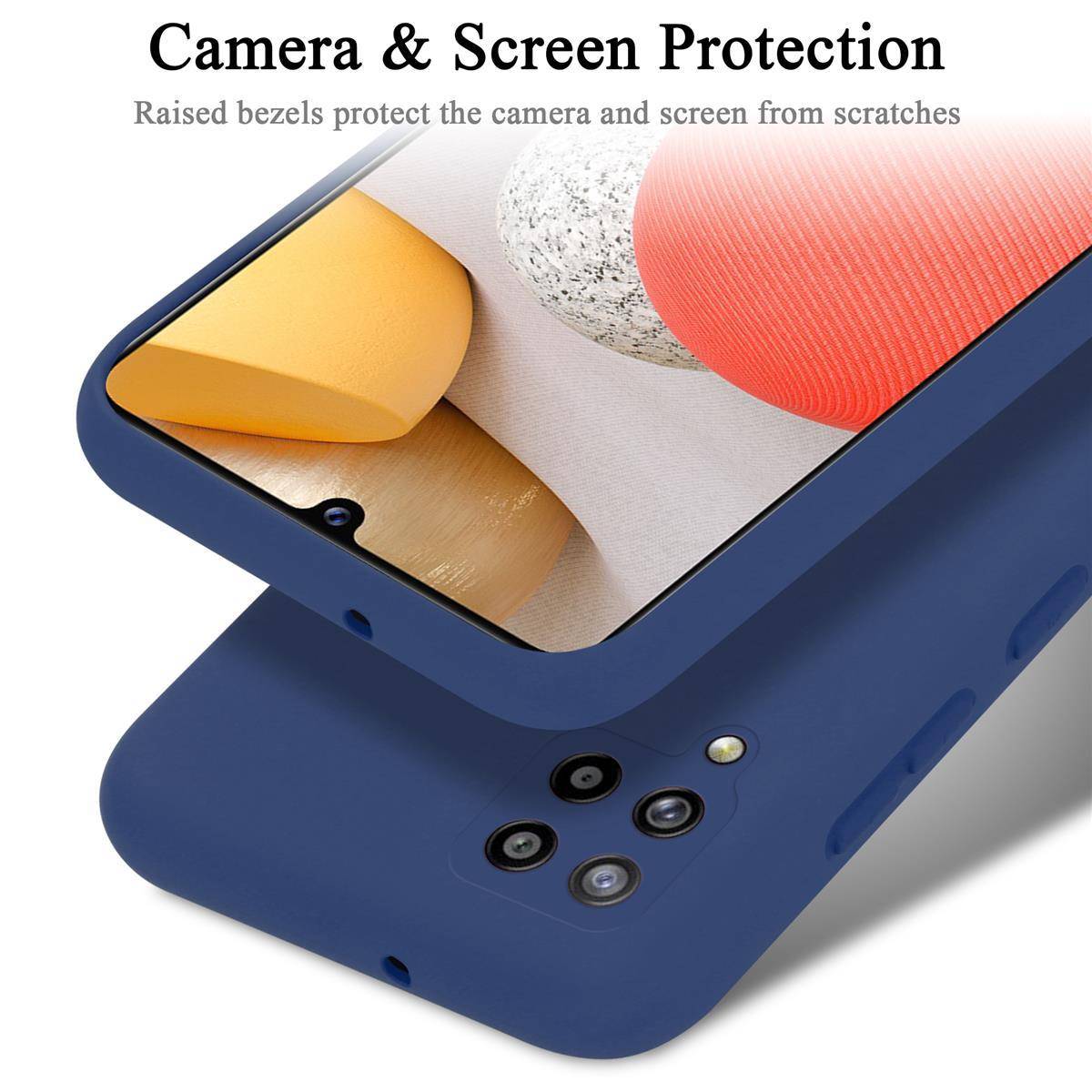 Cadorabo Schutzhülle für Samsung Galaxy A42 4G Hülle in Blau Handyhülle Case Cover TPU Etui