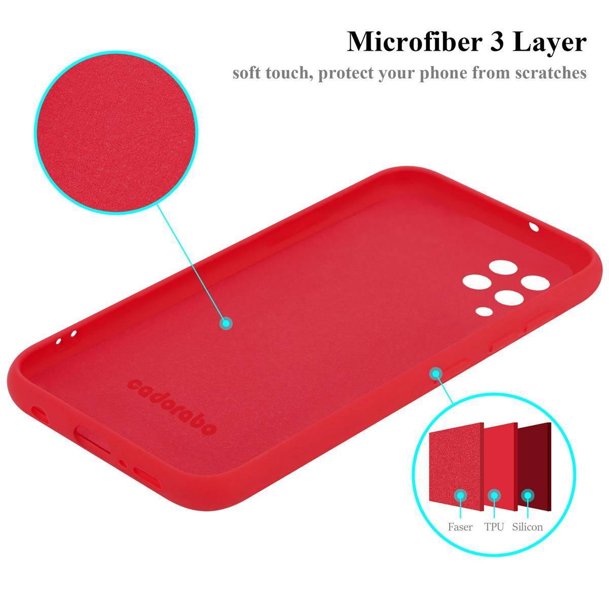 Cadorabo Schutzhülle für Samsung Galaxy A42 4G Hülle in Rot Handyhülle Case Cover TPU Etui