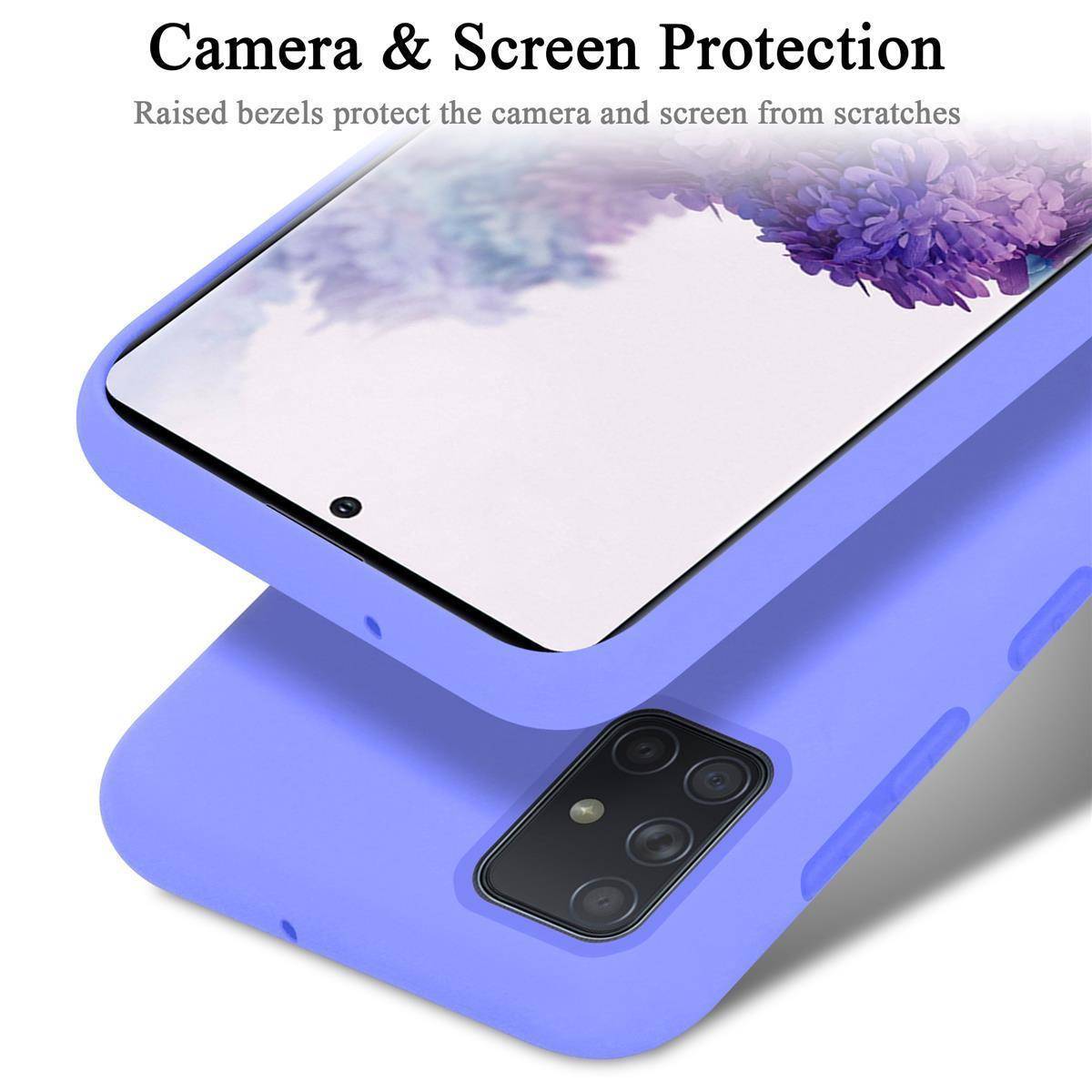 Cadorabo Schutzhülle für Samsung Galaxy A51 5G Hülle in Lila Handyhülle Case Cover TPU Etui