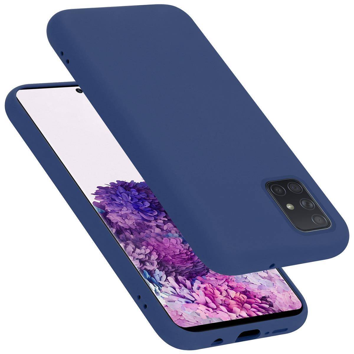 Cadorabo Schutzhülle für Samsung Galaxy A51 5G Hülle in Blau Handyhülle Case Cover TPU Etui
