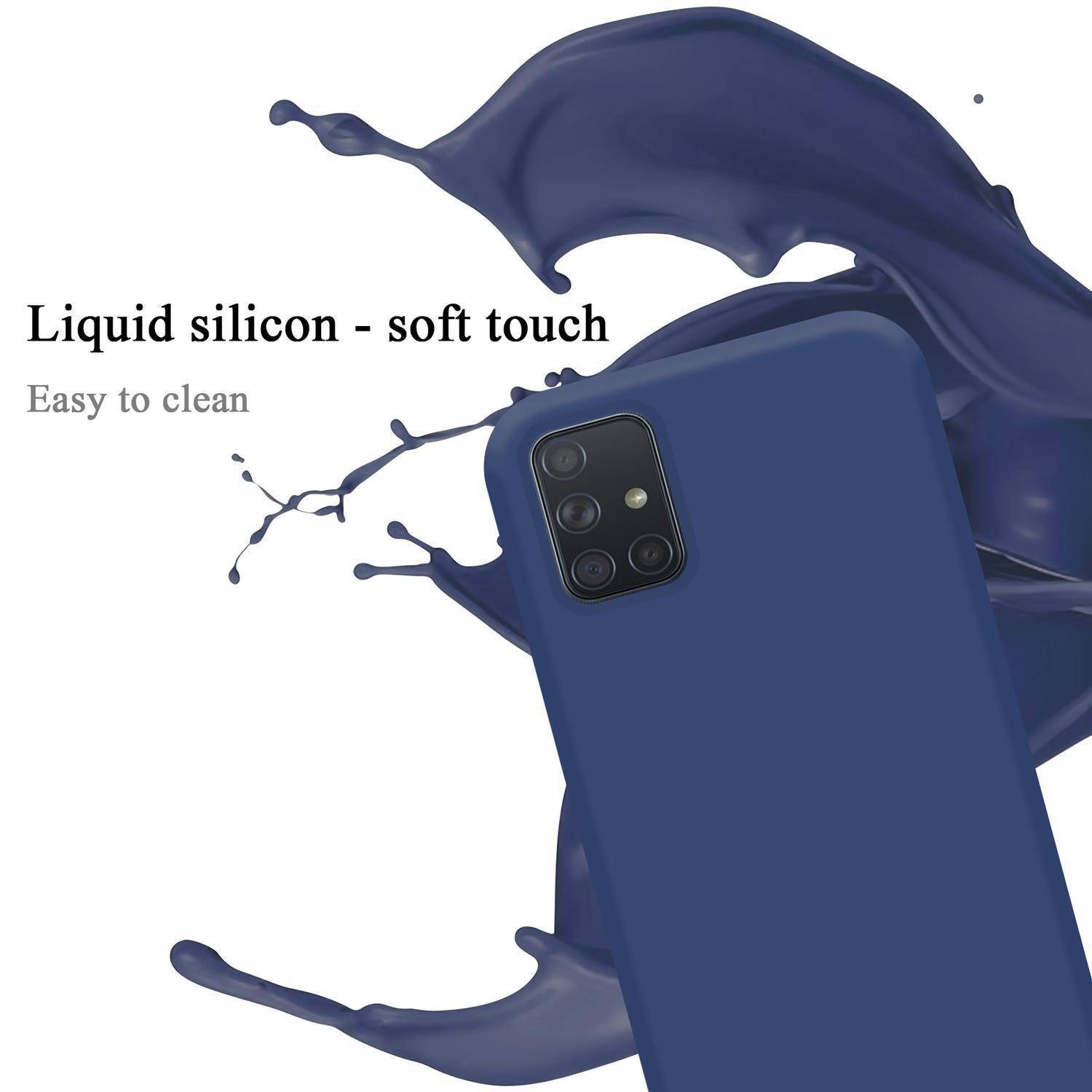 Cadorabo Schutzhülle für Samsung Galaxy A51 5G Hülle in Blau Handyhülle Case Cover TPU Etui