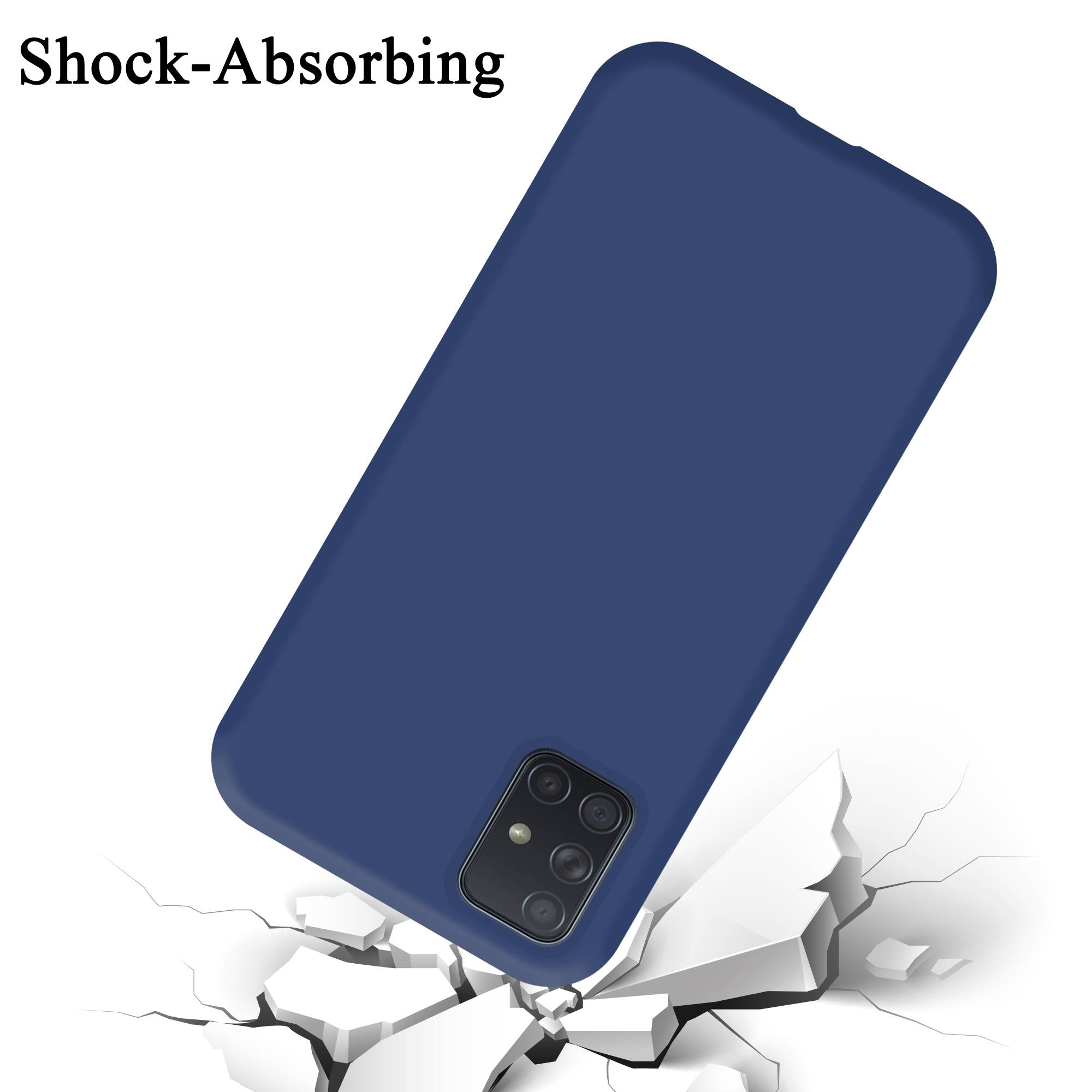 Cadorabo Schutzhülle für Samsung Galaxy A51 5G Hülle in Blau Handyhülle Case Cover TPU Etui