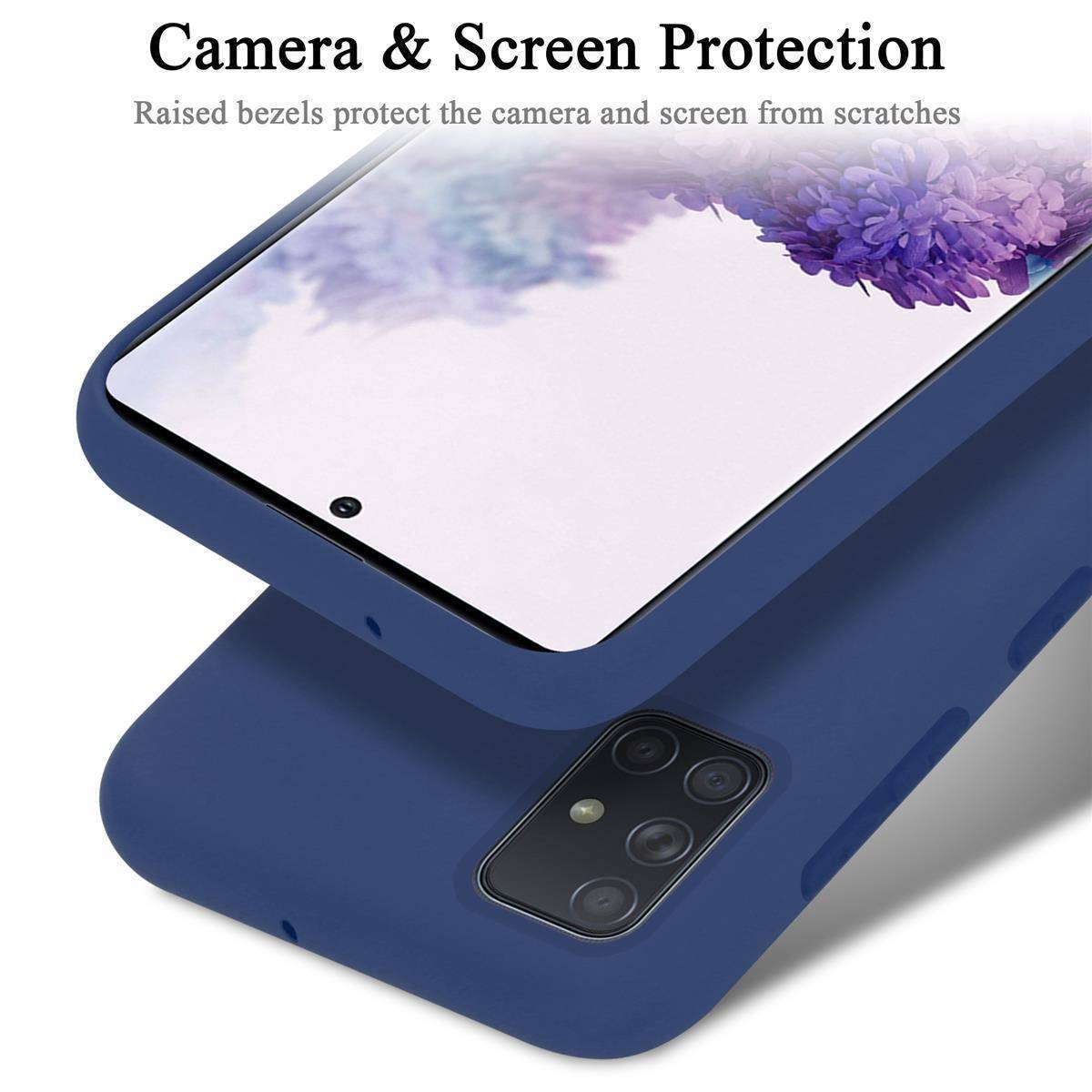 Cadorabo Schutzhülle für Samsung Galaxy A51 5G Hülle in Blau Handyhülle Case Cover TPU Etui