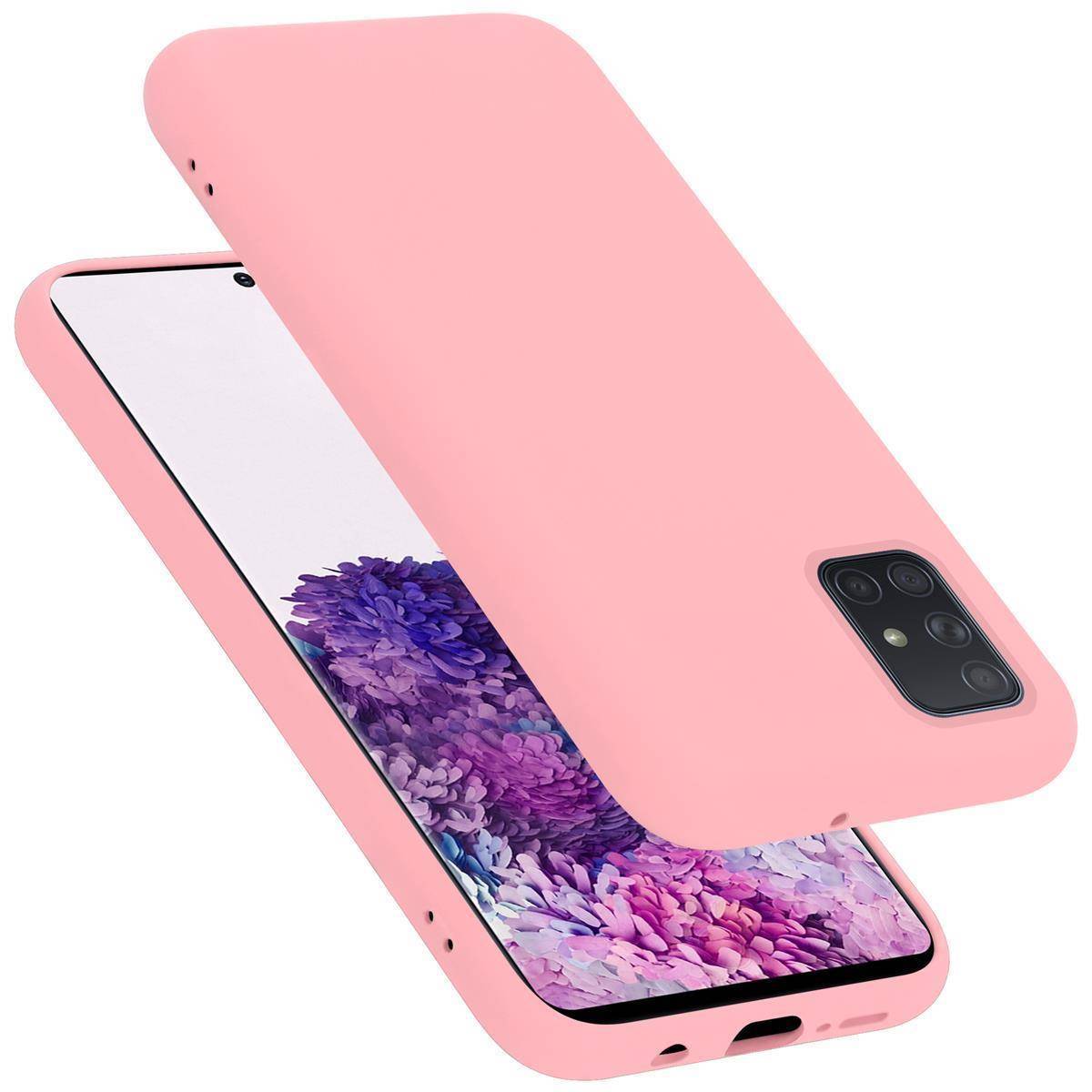 Cadorabo Schutzhülle für Samsung Galaxy A51 5G Hülle in Rosa Handyhülle Case Cover TPU Etui