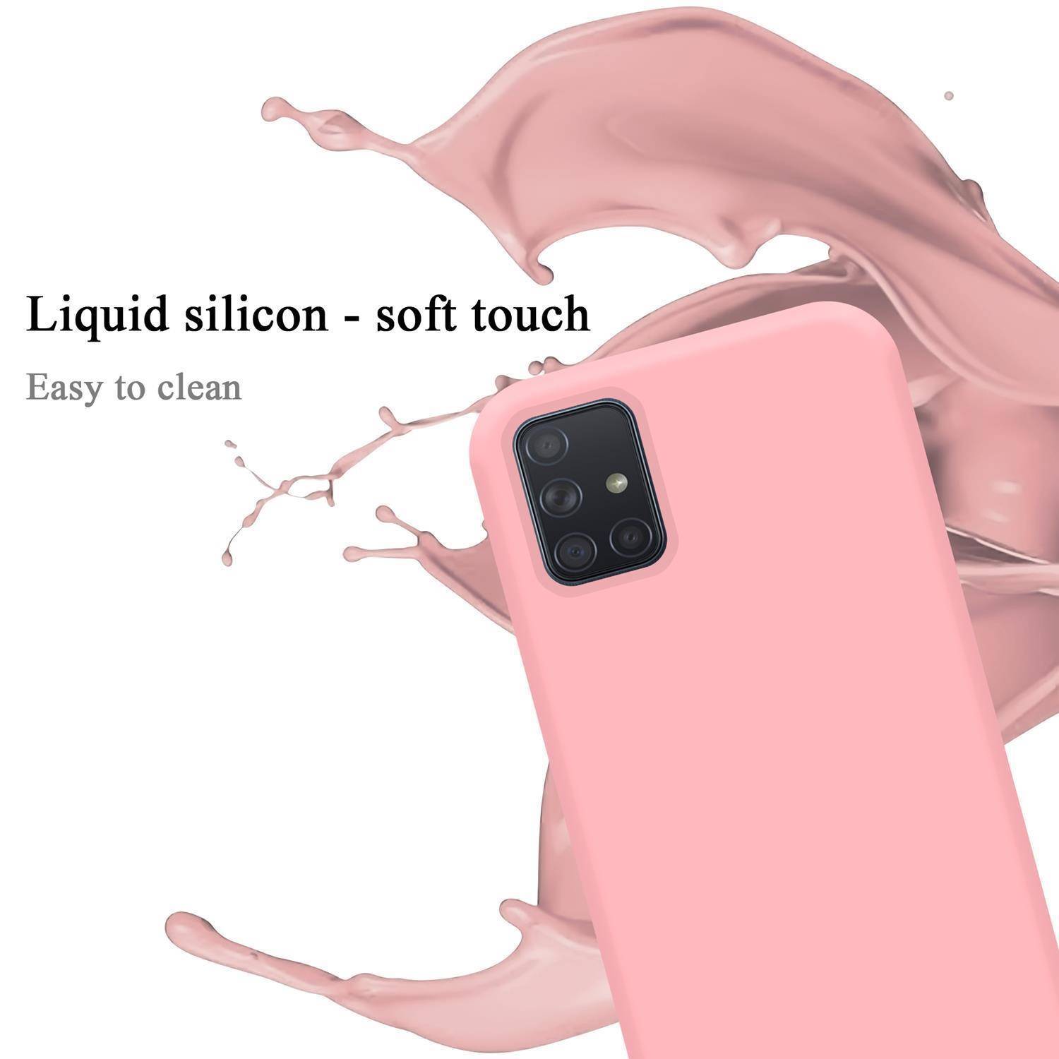 Cadorabo Schutzhülle für Samsung Galaxy A51 5G Hülle in Rosa Handyhülle Case Cover TPU Etui
