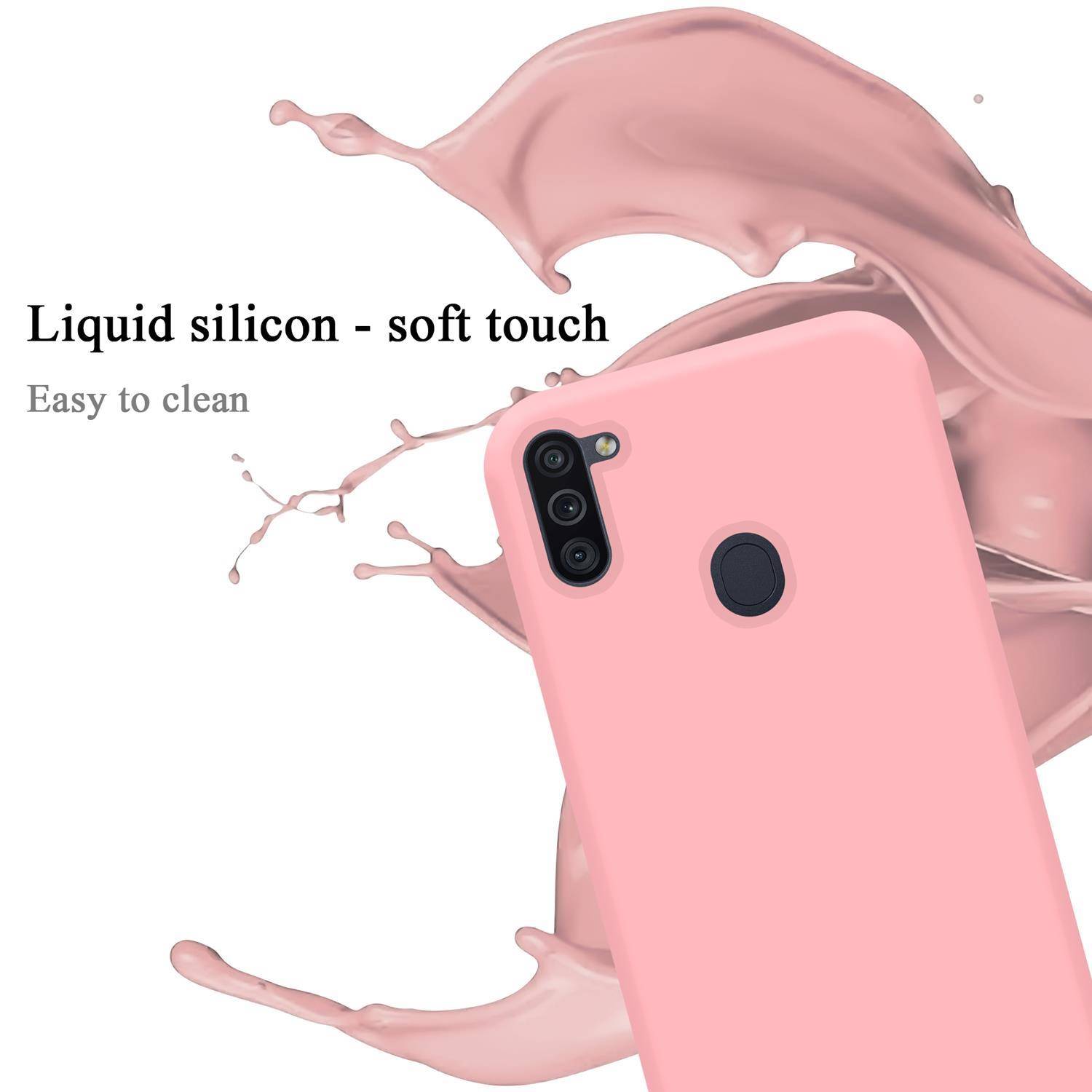 Cadorabo Schutzhülle für Samsung Galaxy A11 / M11 Hülle in Rosa Handyhülle Case Cover TPU Etui