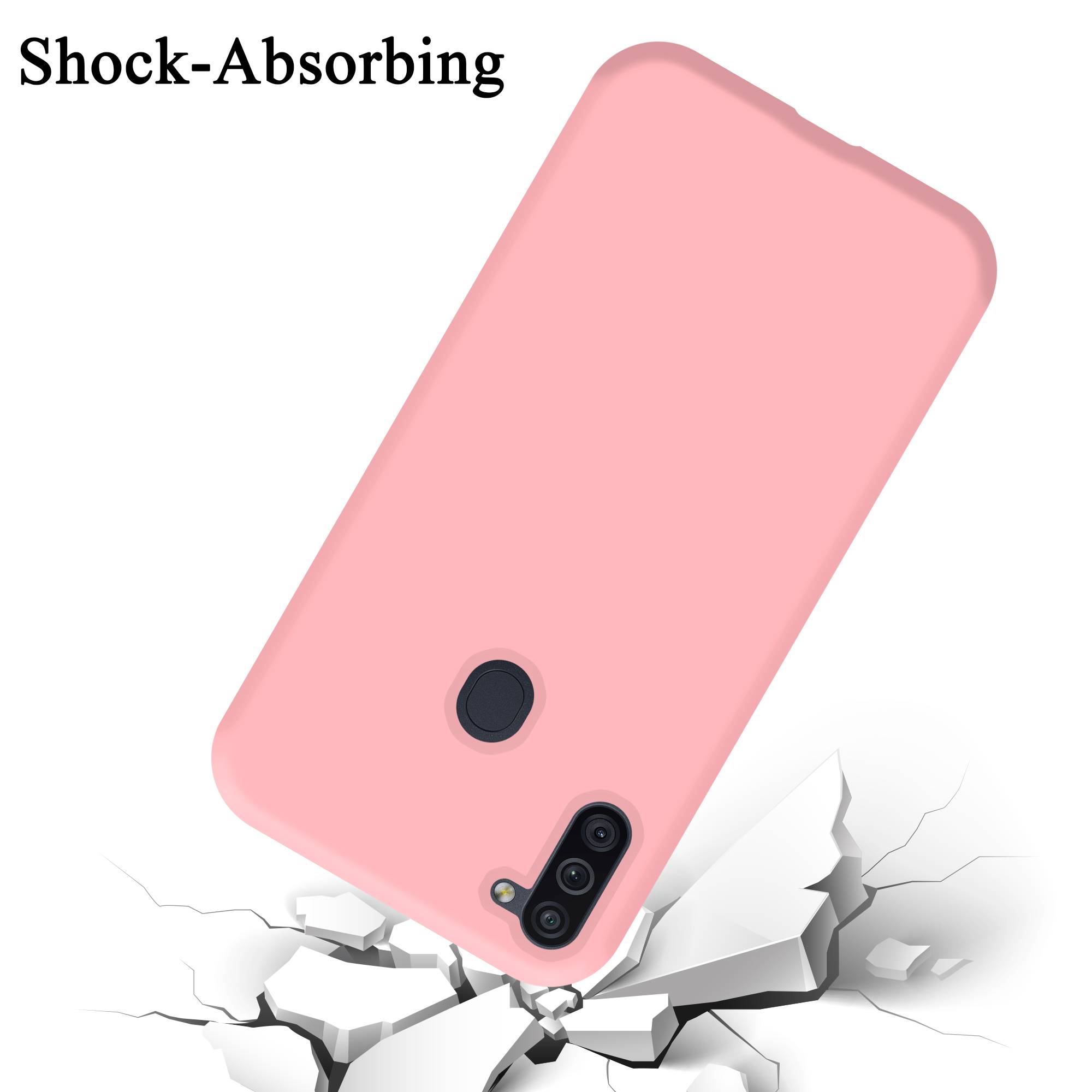 Cadorabo Schutzhülle für Samsung Galaxy A11 / M11 Hülle in Rosa Handyhülle Case Cover TPU Etui