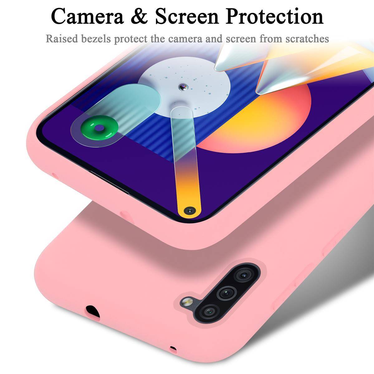 Cadorabo Schutzhülle für Samsung Galaxy A11 / M11 Hülle in Rosa Handyhülle Case Cover TPU Etui