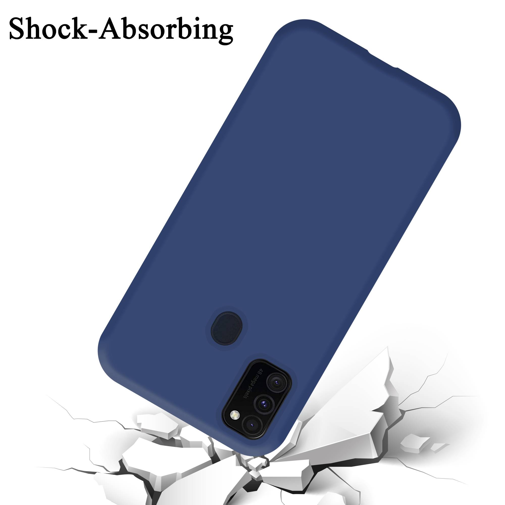Cadorabo Schutzhülle für Samsung Galaxy M21 / M30s Hülle in Blau Handyhülle Case Cover TPU Etui