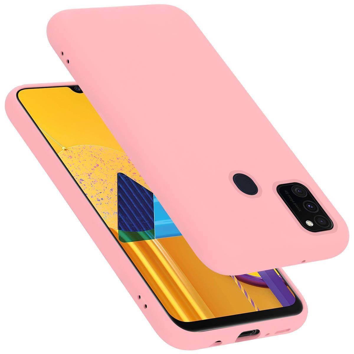 Cadorabo Schutzhülle für Samsung Galaxy M21 / M30s Hülle in Rosa Handyhülle Case Cover TPU Etui