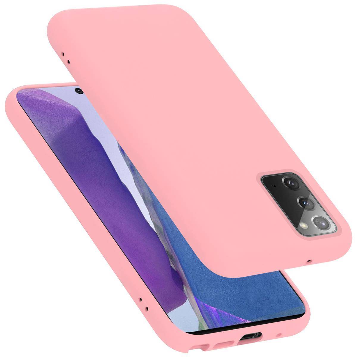 Cadorabo Schutzhülle für Samsung Galaxy NOTE 20 Hülle in Rosa Handyhülle Case Cover TPU Etui