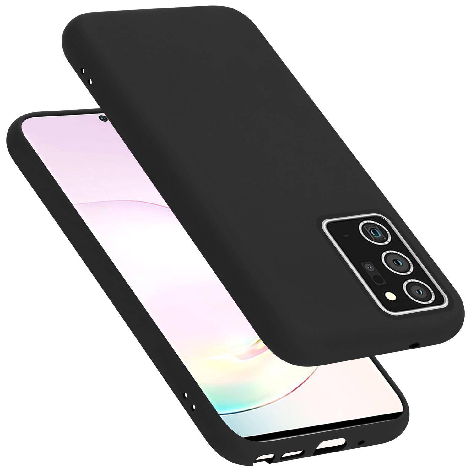 Cadorabo Schutzhülle für Samsung Galaxy NOTE 20 PLUS Hülle in Schwarz Handyhülle Case Cover TPU Etui