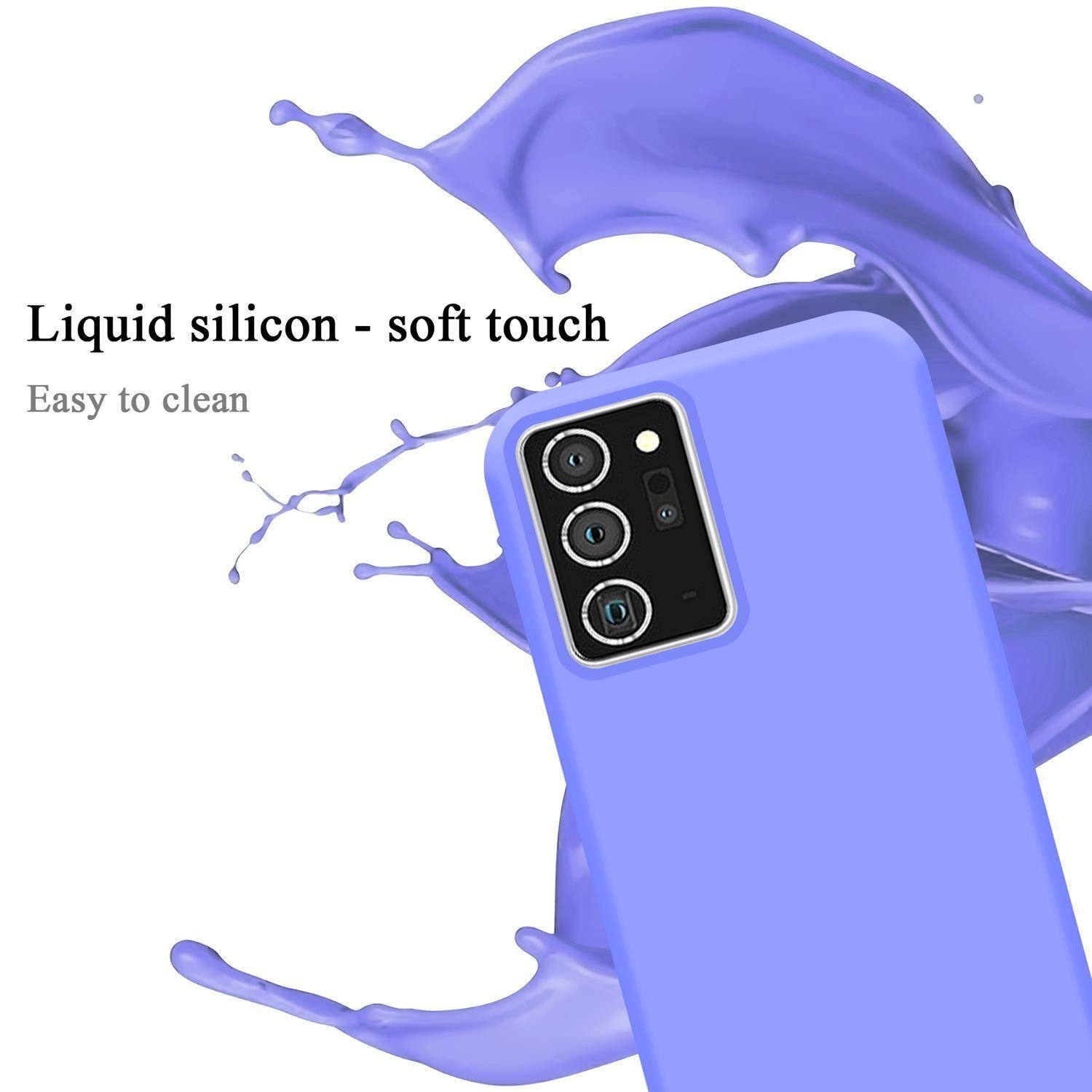 Cadorabo Schutzhülle für Samsung Galaxy NOTE 20 PLUS Hülle in Lila Handyhülle Case Cover TPU Etui