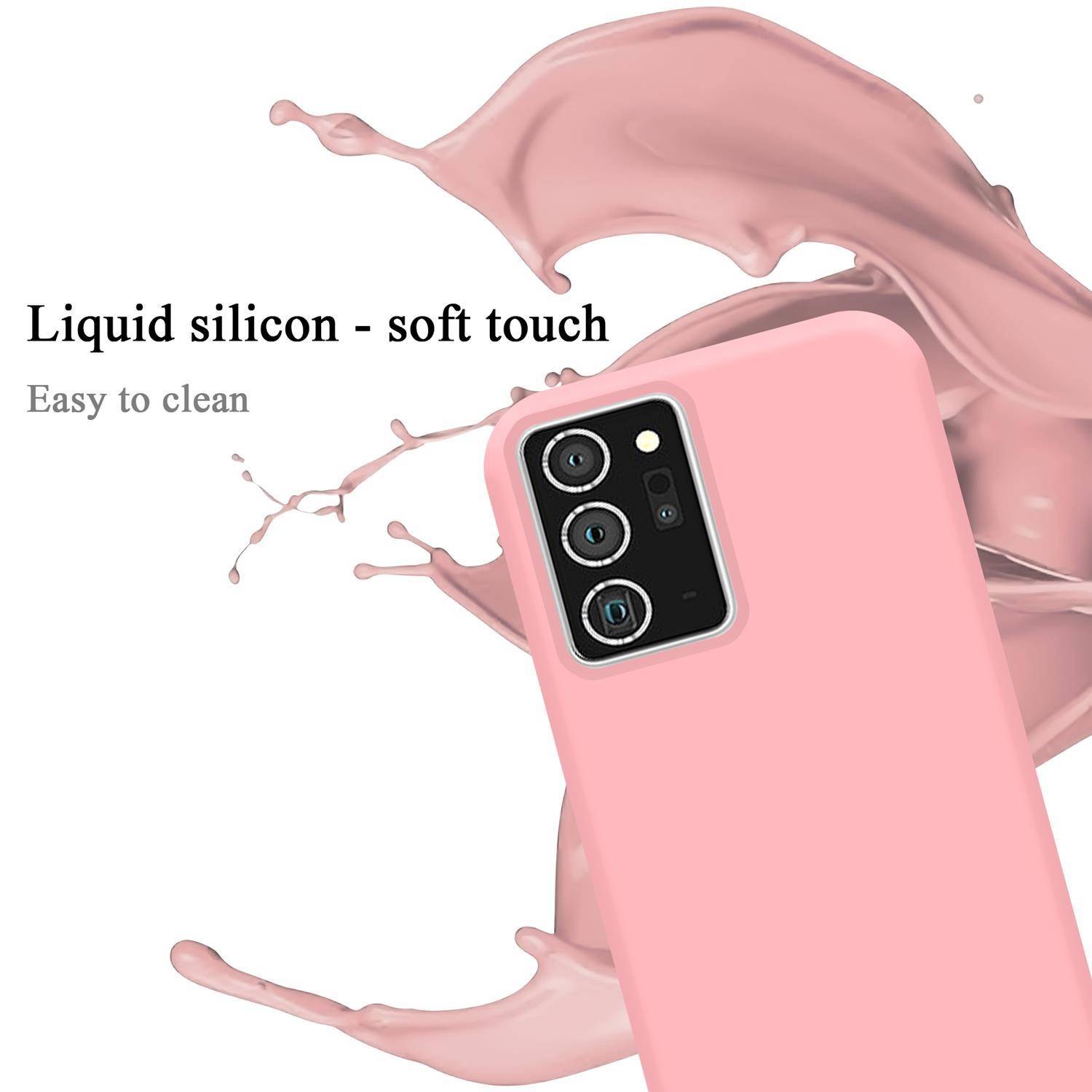 Cadorabo Schutzhülle für Samsung Galaxy NOTE 20 PLUS Hülle in Rosa Handyhülle Case Cover TPU Etui