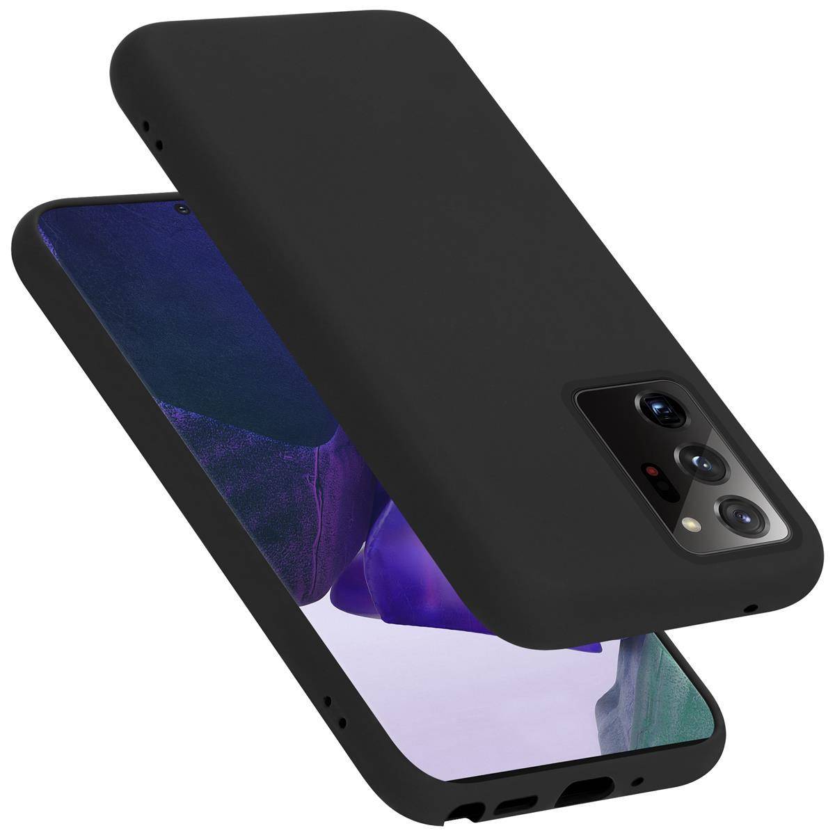 Cadorabo Schutzhülle für Samsung Galaxy NOTE 20 ULTRA Hülle in Schwarz Handyhülle Case Cover TPU Etui