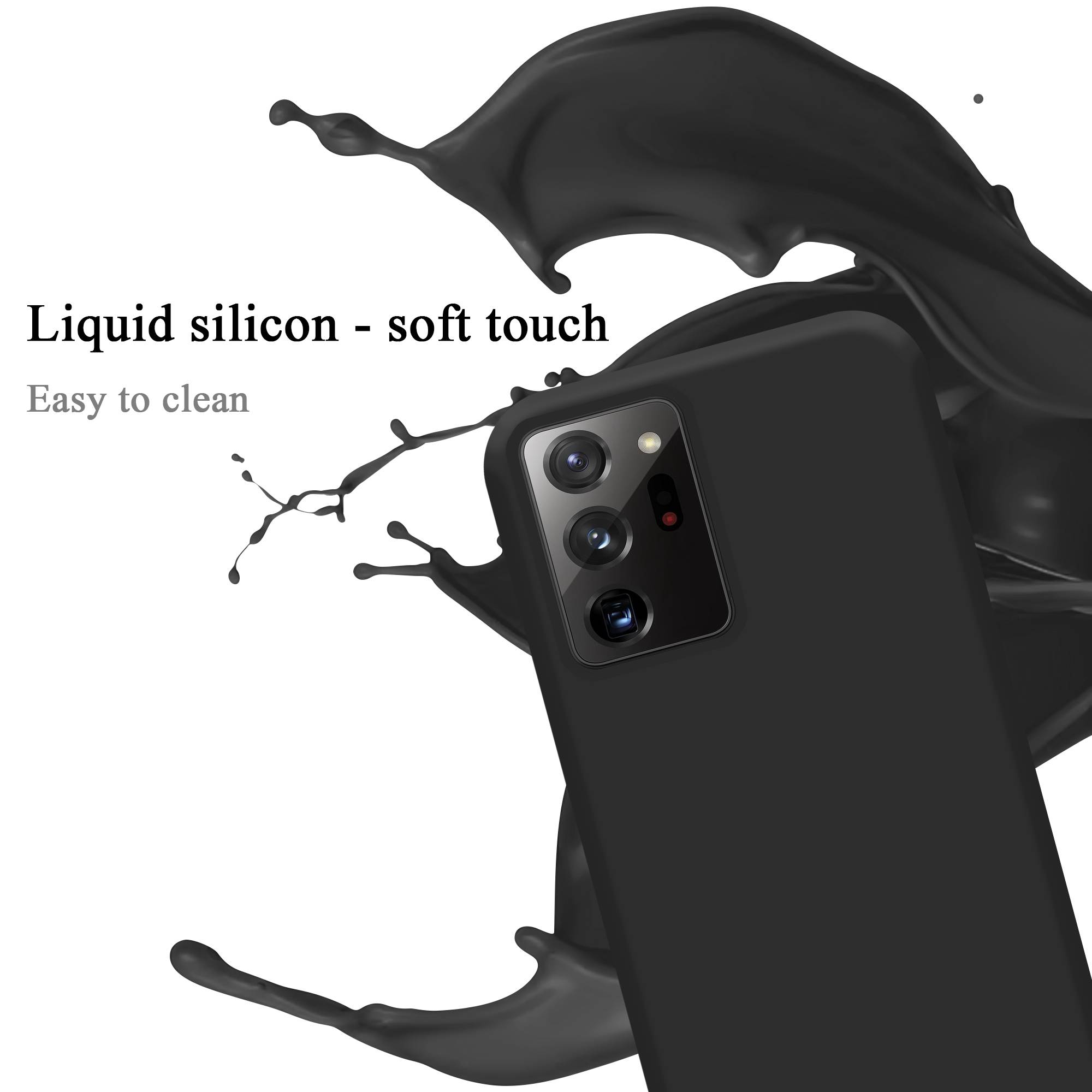 Cadorabo Schutzhülle für Samsung Galaxy NOTE 20 ULTRA Hülle in Schwarz Handyhülle Case Cover TPU Etui