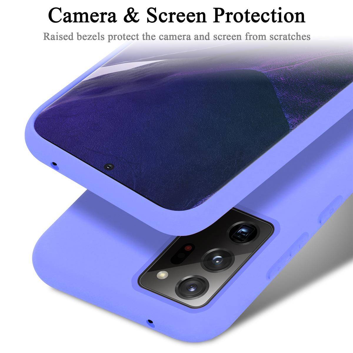 Cadorabo Schutzhülle für Samsung Galaxy NOTE 20 ULTRA Hülle in Lila Handyhülle Case Cover TPU Etui