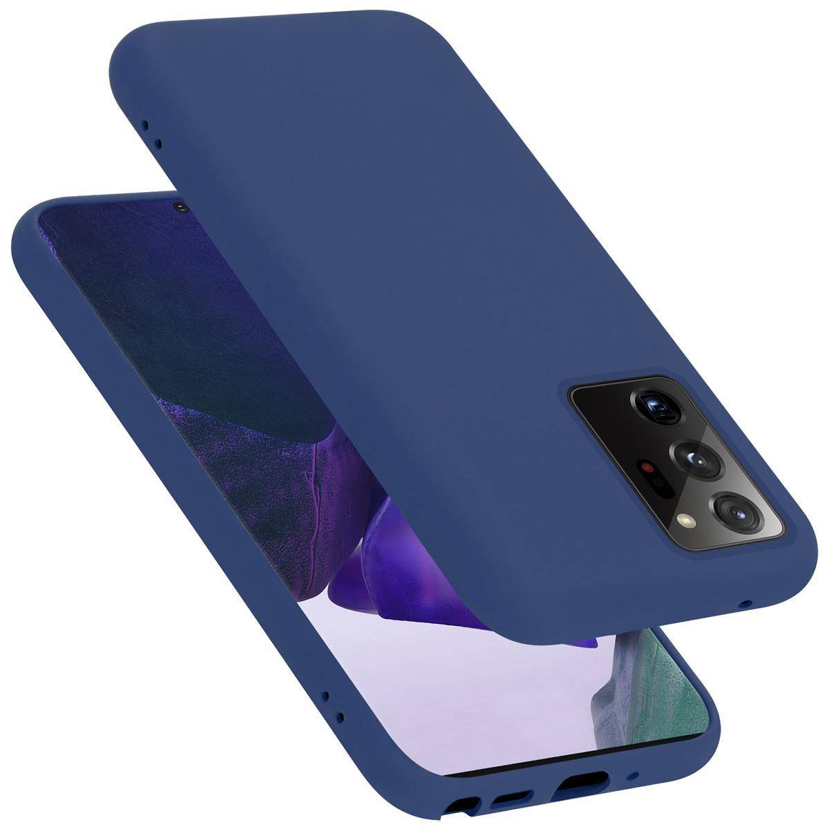 Cadorabo Schutzhülle für Samsung Galaxy NOTE 20 ULTRA Hülle in Blau Handyhülle Case Cover TPU Etui