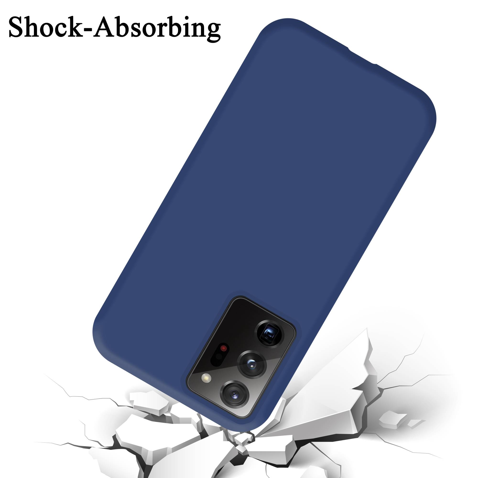 Cadorabo Schutzhülle für Samsung Galaxy NOTE 20 ULTRA Hülle in Blau Handyhülle Case Cover TPU Etui