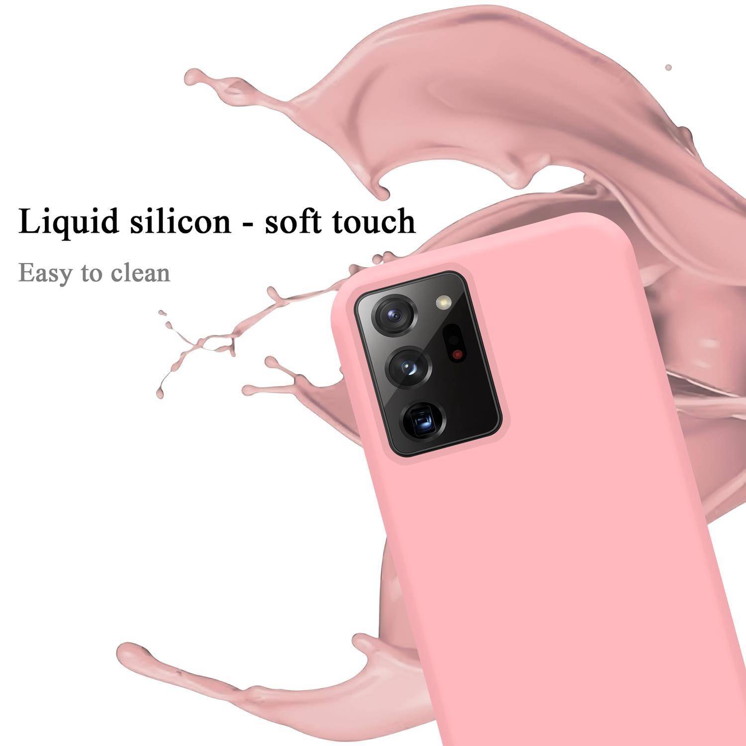 Cadorabo Schutzhülle für Samsung Galaxy NOTE 20 ULTRA Hülle in Rosa Handyhülle Case Cover TPU Etui