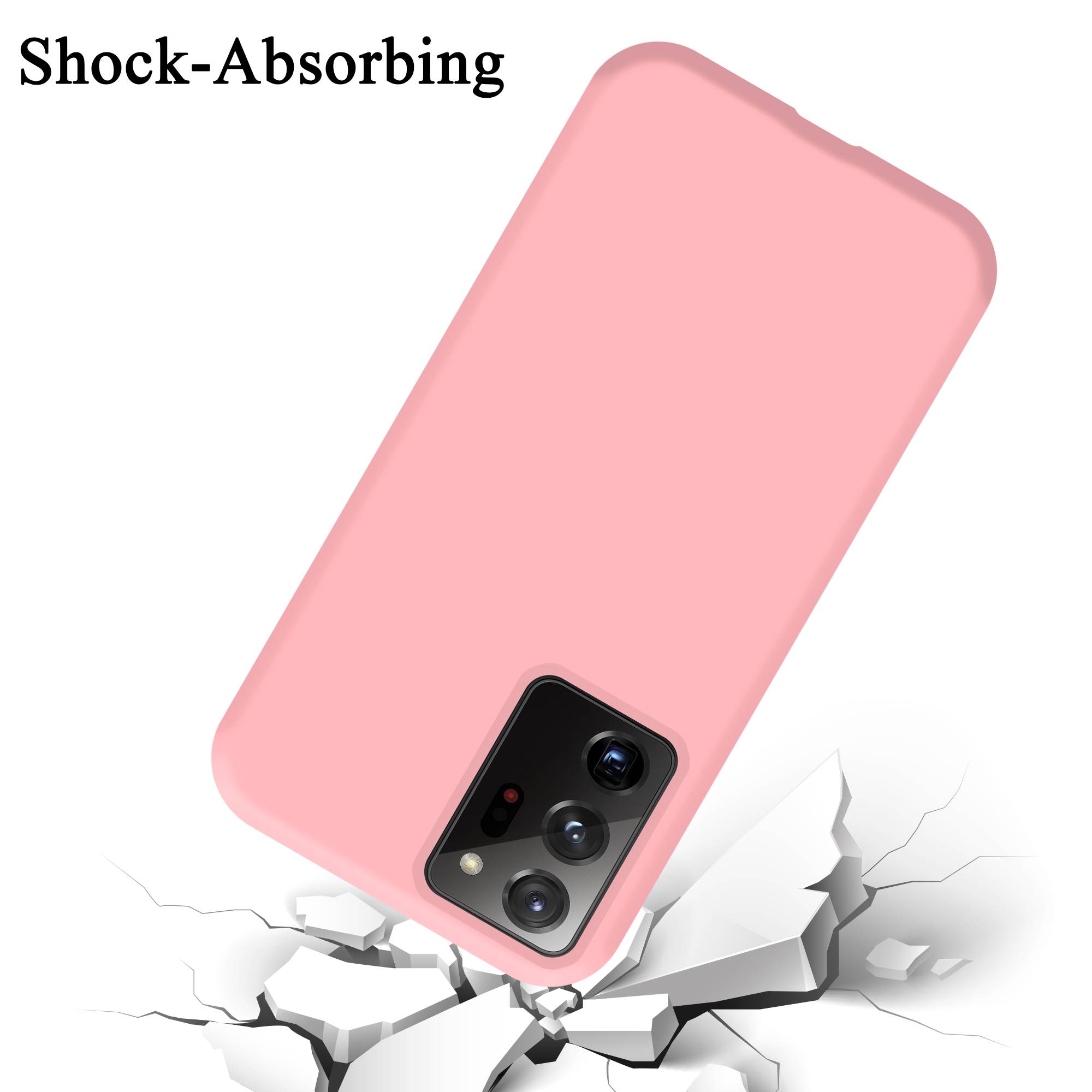 Cadorabo Schutzhülle für Samsung Galaxy NOTE 20 ULTRA Hülle in Rosa Handyhülle Case Cover TPU Etui