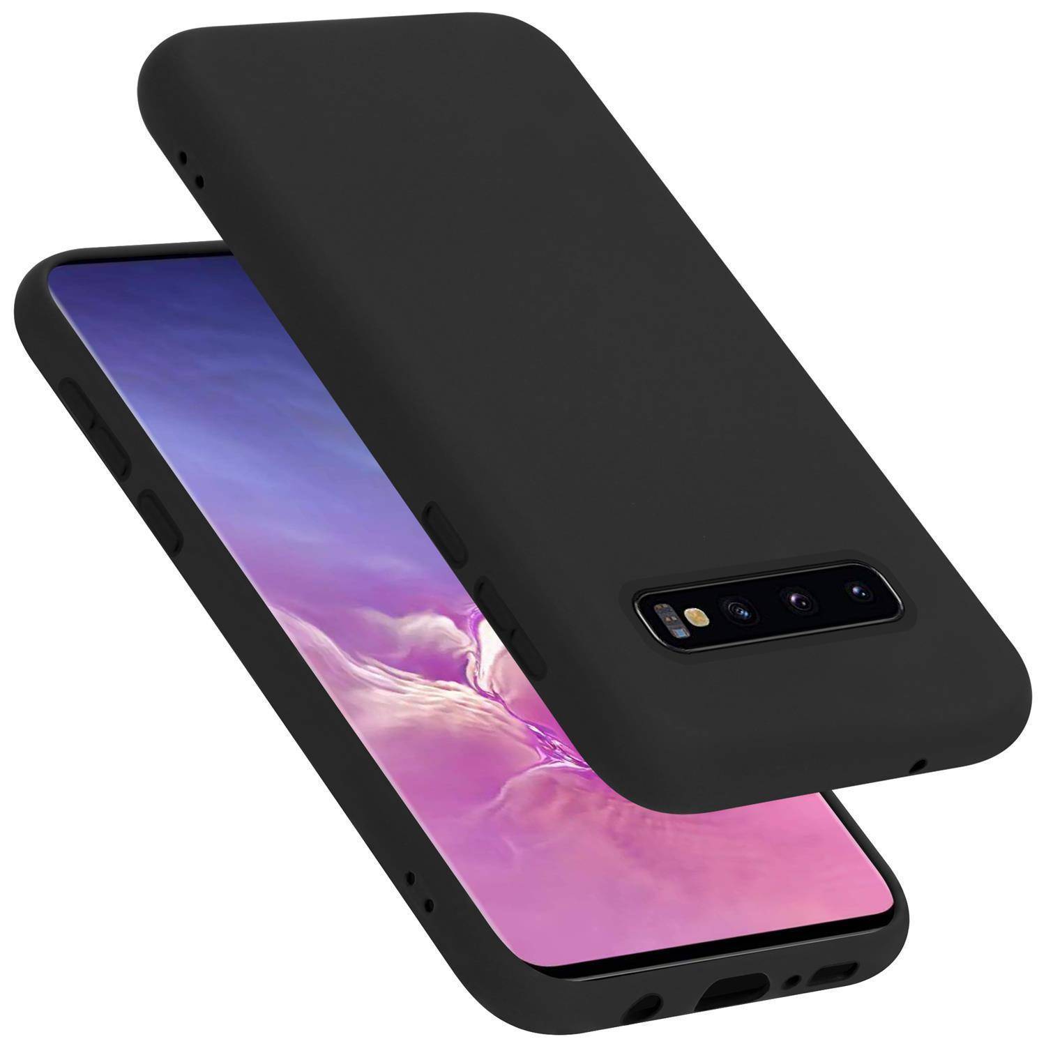 Cadorabo Schutzhülle für Samsung Galaxy S10 5G Hülle in Schwarz Handyhülle Case Cover TPU Etui
