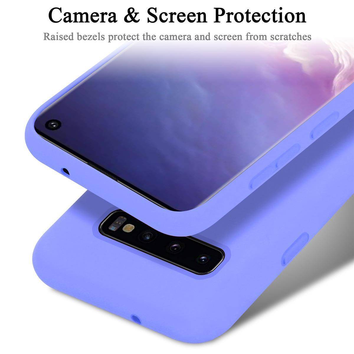 Cadorabo Schutzhülle für Samsung Galaxy S10 PLUS Hülle in Lila Handyhülle Case Cover TPU Etui