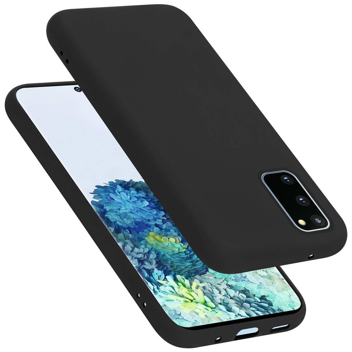 Cadorabo Schutzhülle für Samsung Galaxy S20 FE Hülle in Schwarz Handyhülle Case Cover TPU Etui