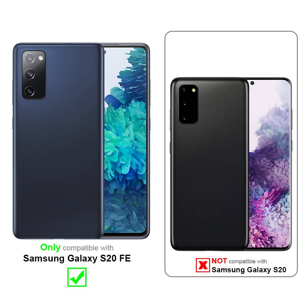 Cadorabo Schutzhülle für Samsung Galaxy S20 FE Hülle in Schwarz Handyhülle Case Cover TPU Etui