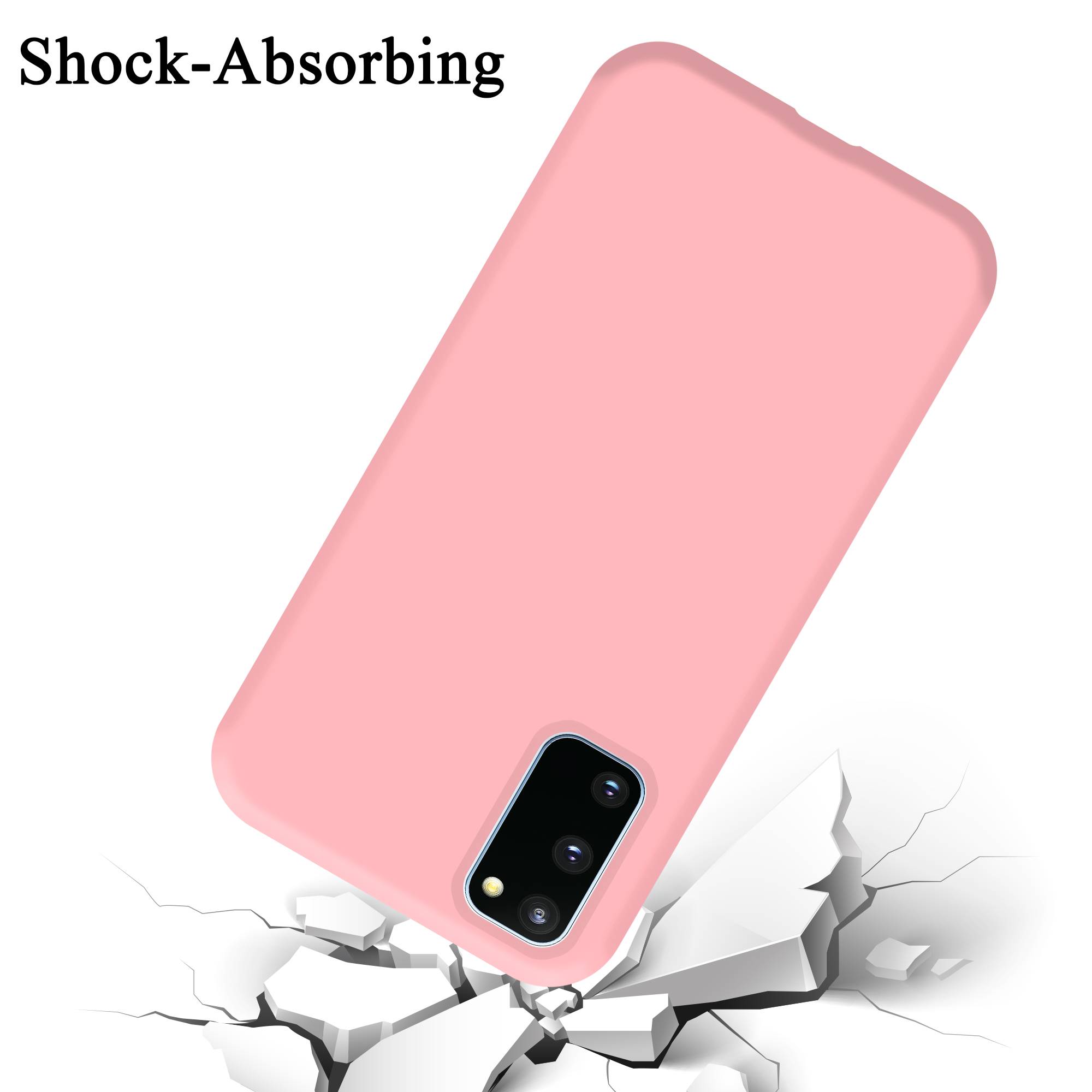 Cadorabo Schutzhülle für Samsung Galaxy S20 FE Hülle in Rosa Handyhülle Case Cover TPU Etui