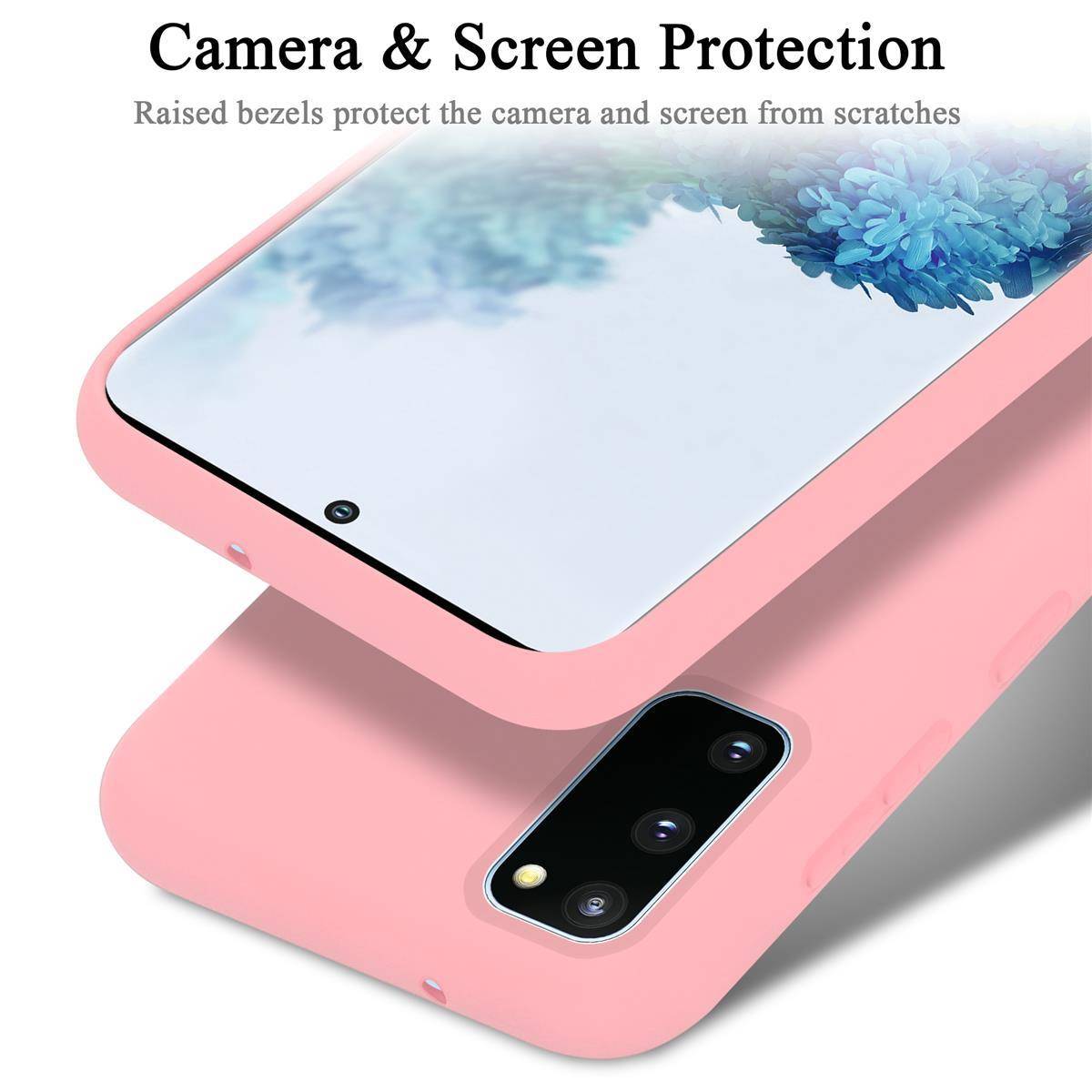 Cadorabo Schutzhülle für Samsung Galaxy S20 FE Hülle in Rosa Handyhülle Case Cover TPU Etui