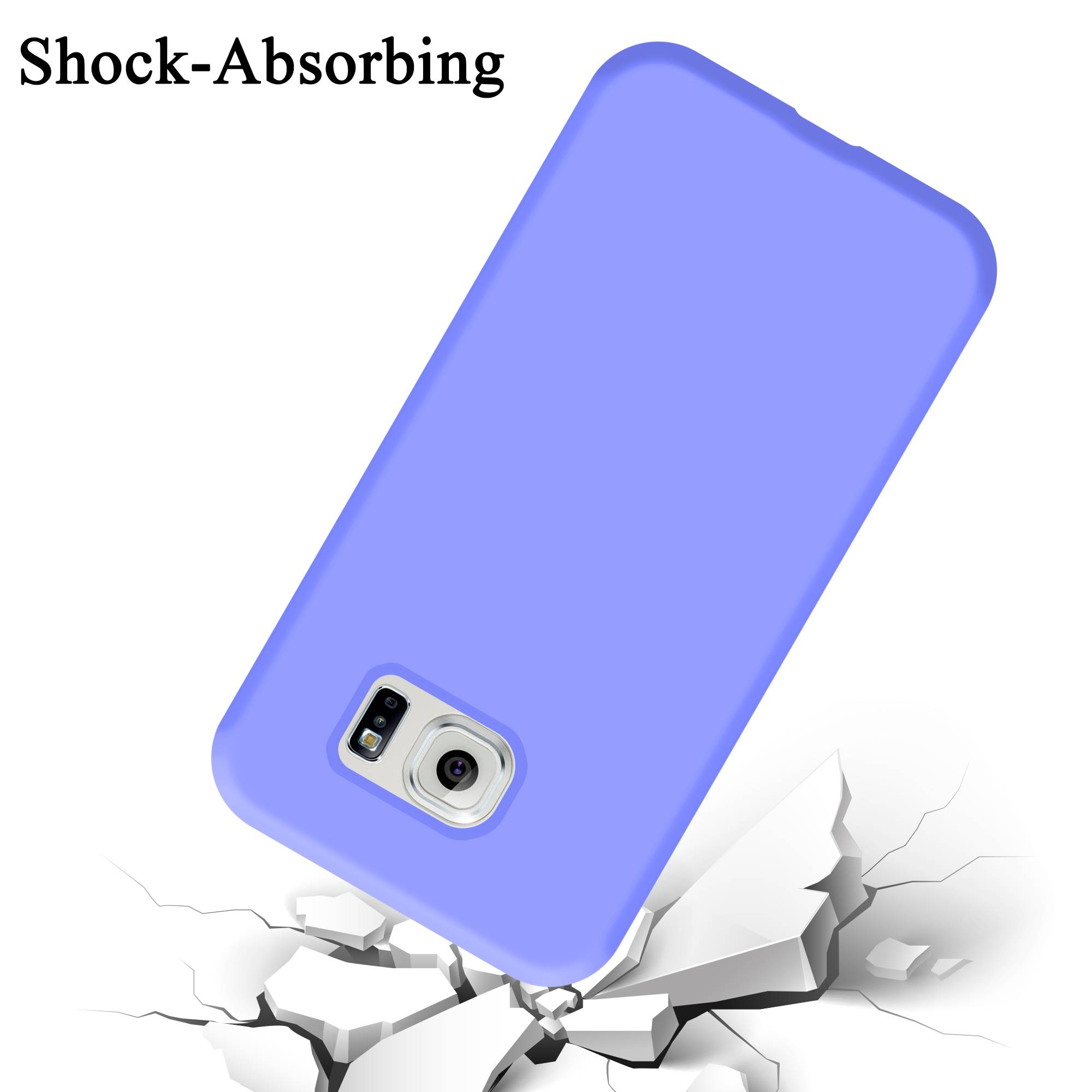 Cadorabo Schutzhülle für Samsung Galaxy S6 EDGE PLUS Hülle in Lila Handyhülle Case Cover TPU Etui